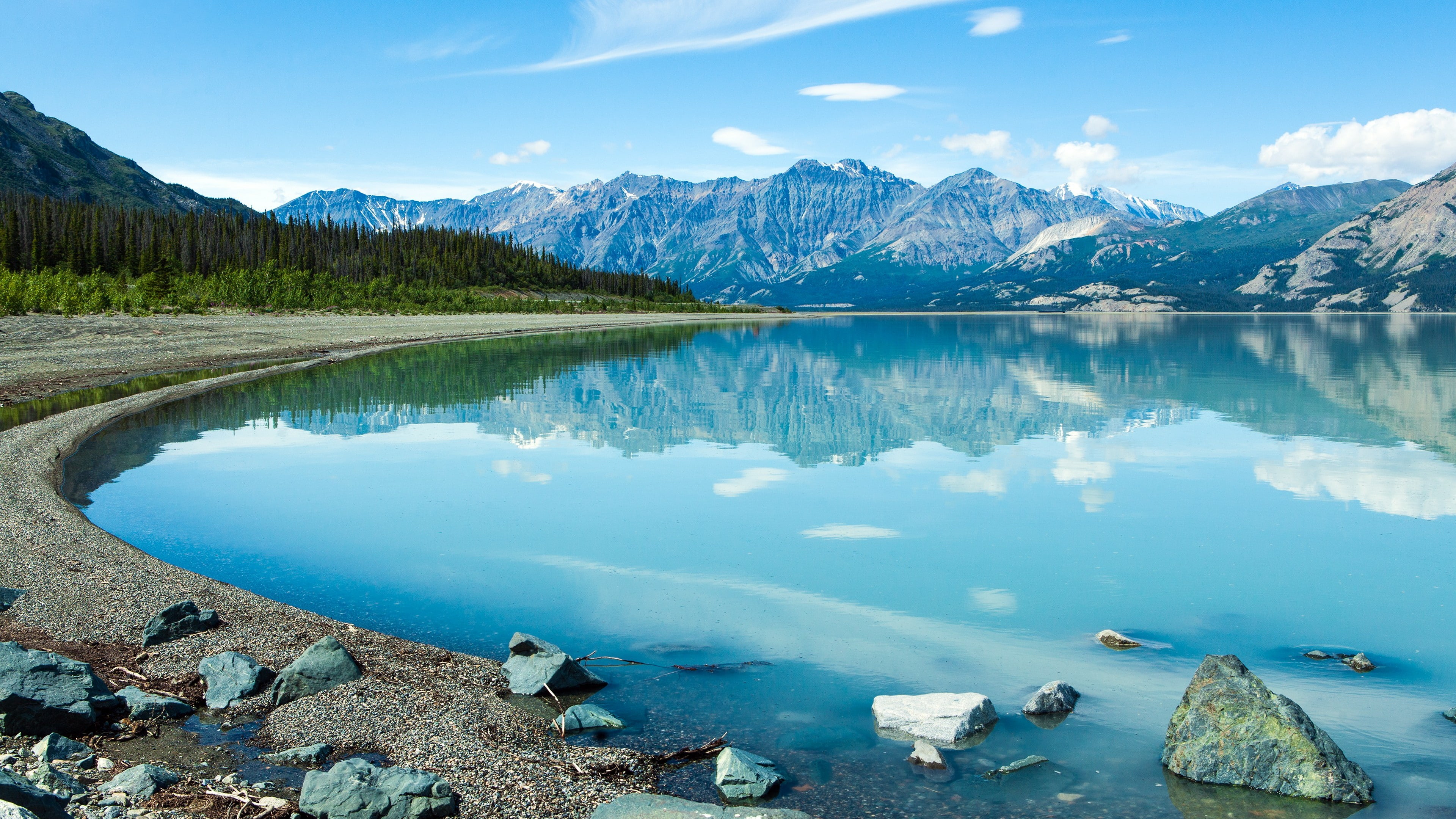 kluane national park water reflection reflected yukon nature reserve 2k 4k