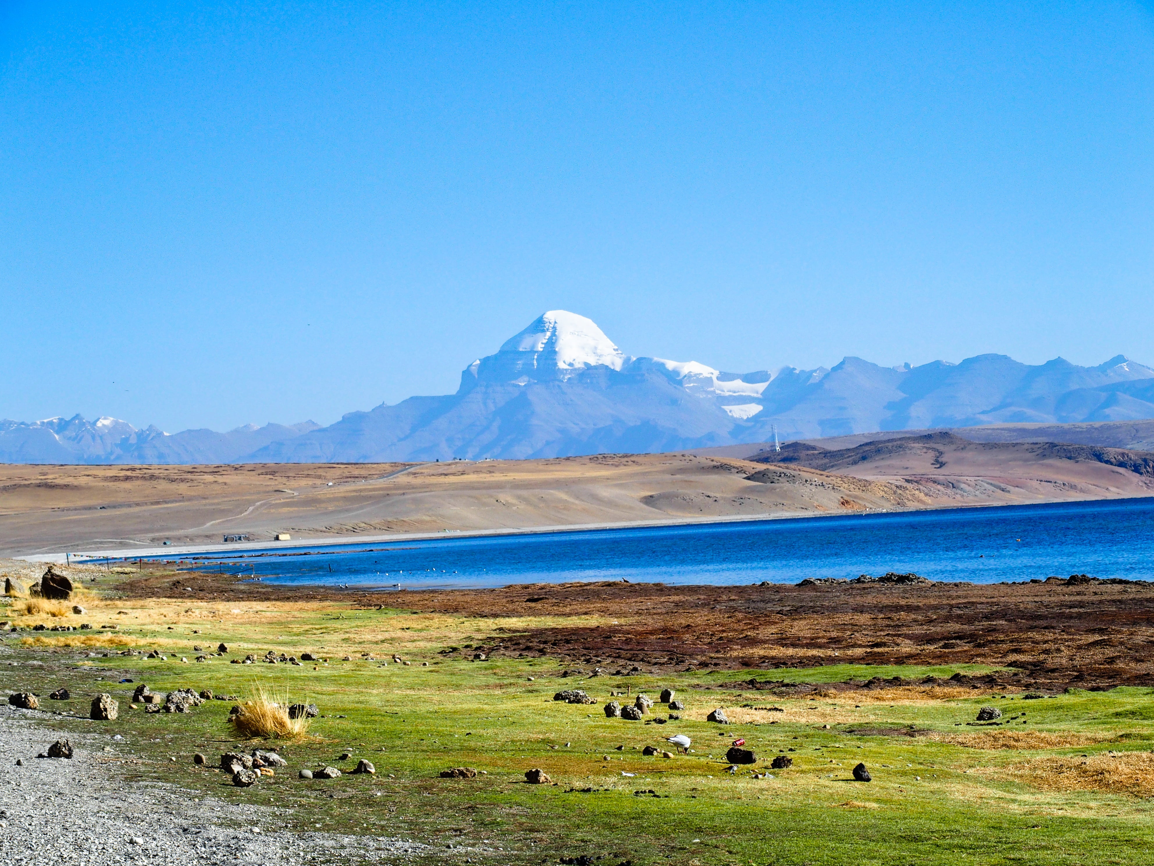 landscape photography of snow covered mountain tibet kailash 2k 4k