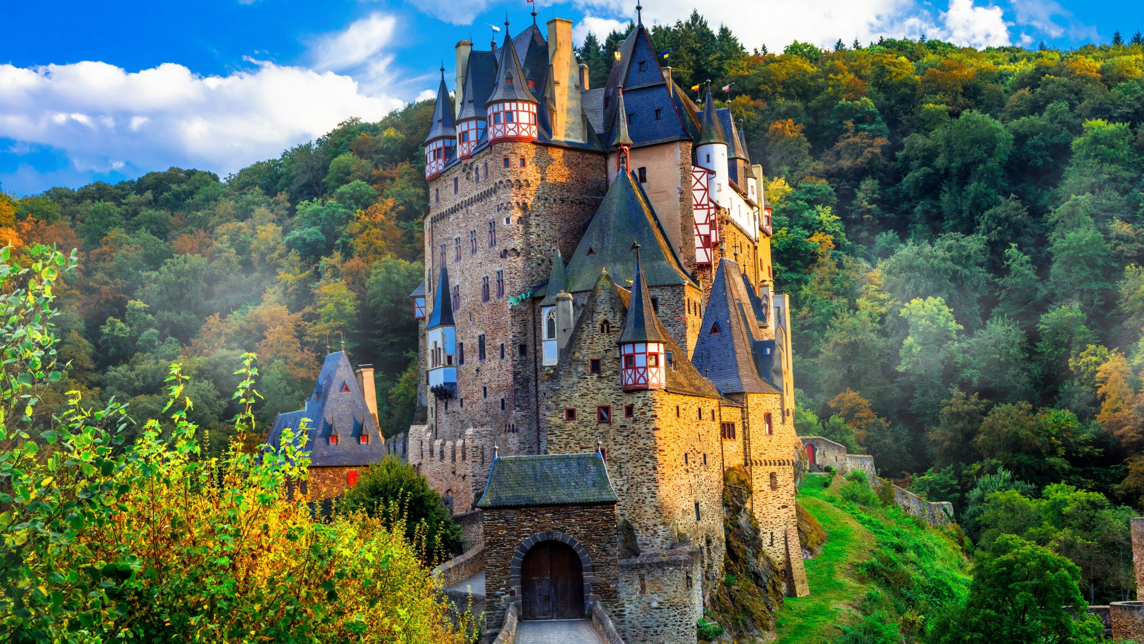 landscape europe germany wierschem eltz castle burg 2k 4k