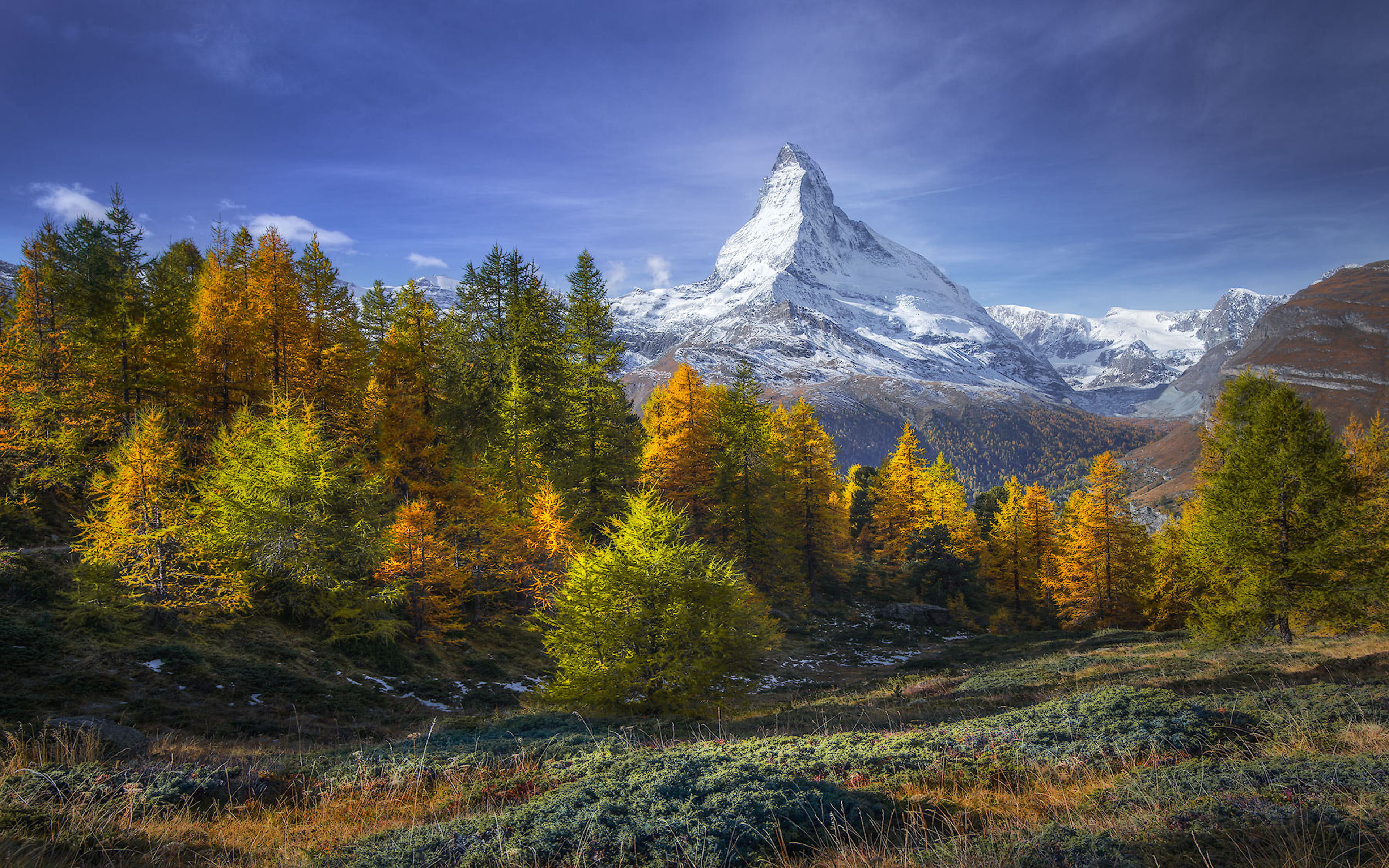 Matterhorn Near The Village Zermatt Switzerland In Europe Landscape Nature Ultra Hd Wallpaper For Desktop Mobile Phones And Laptops 2k 4k