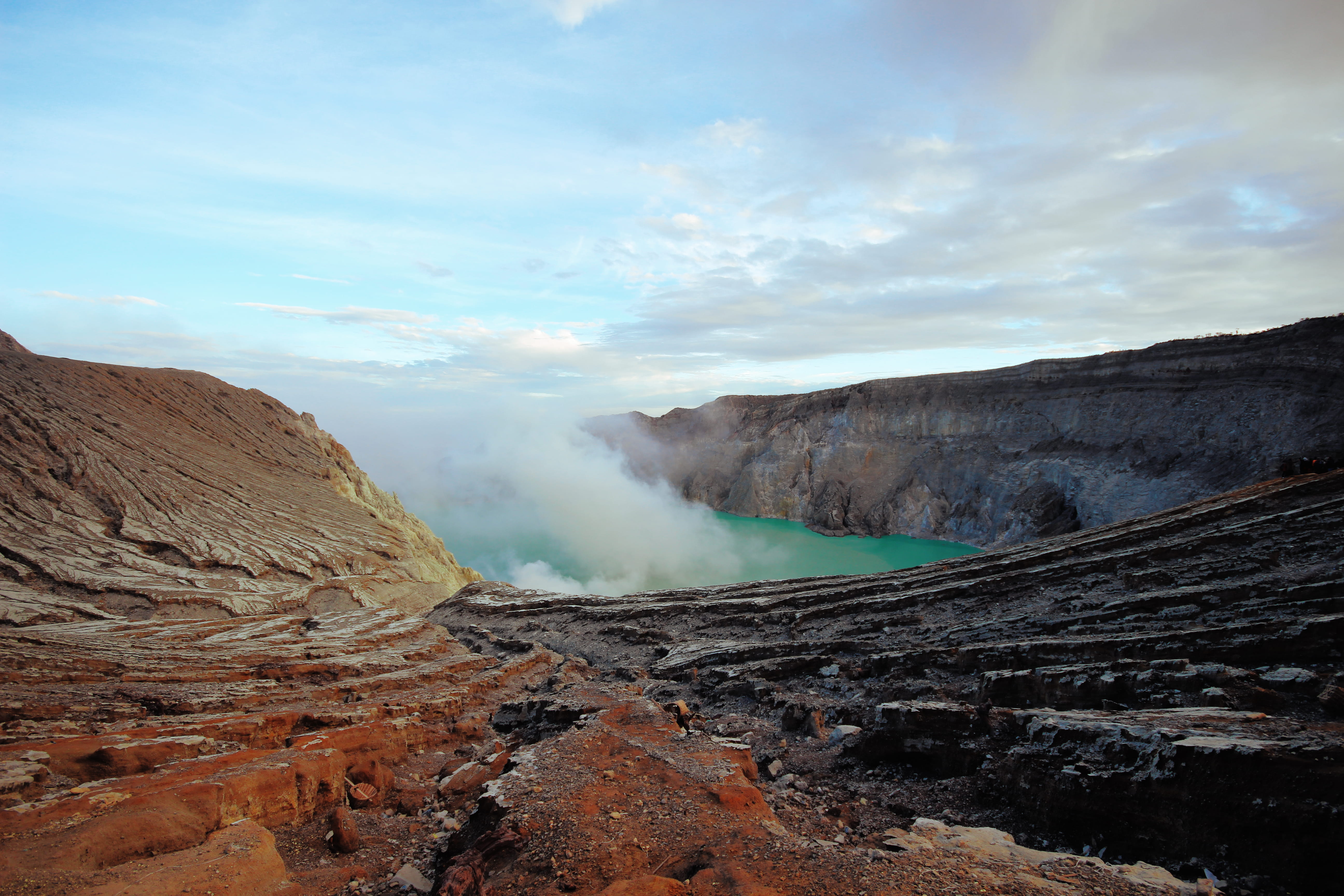 rock information during daytime mountain nature outdoors kawah ijen 2k 4k 5k