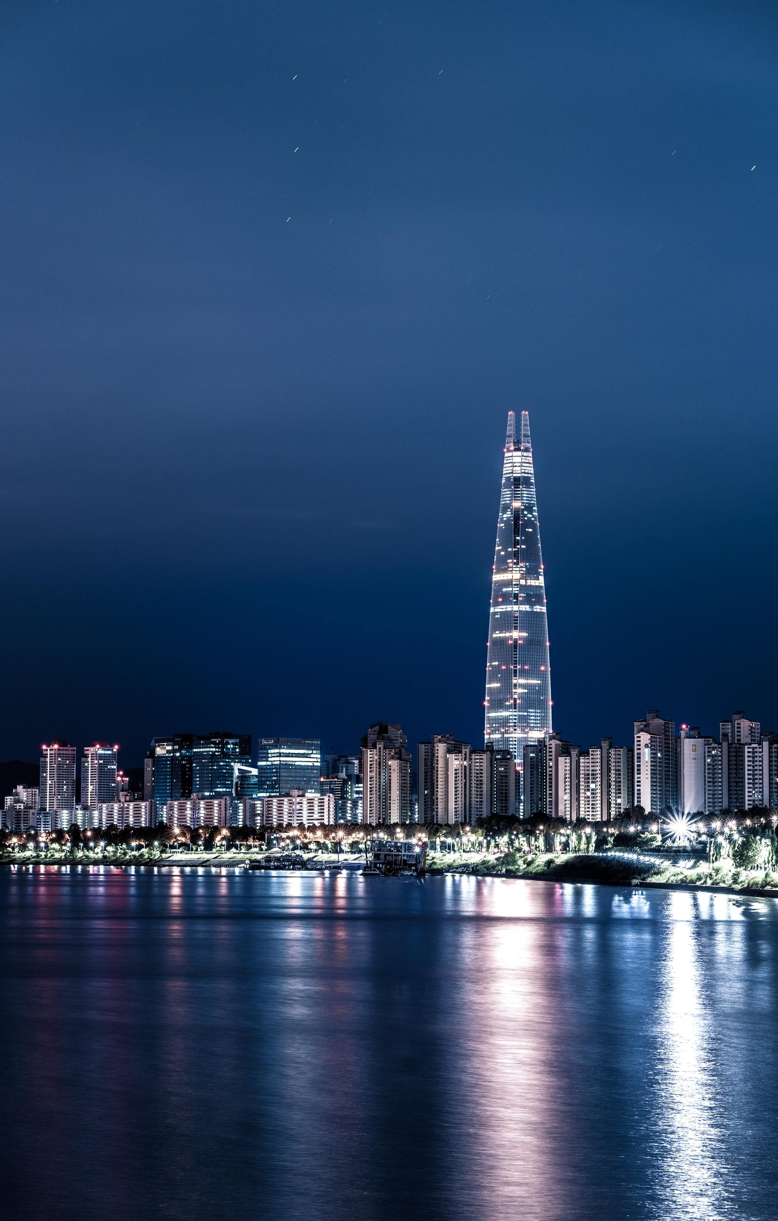 seoul night view city han river a of scenery 2k 4k