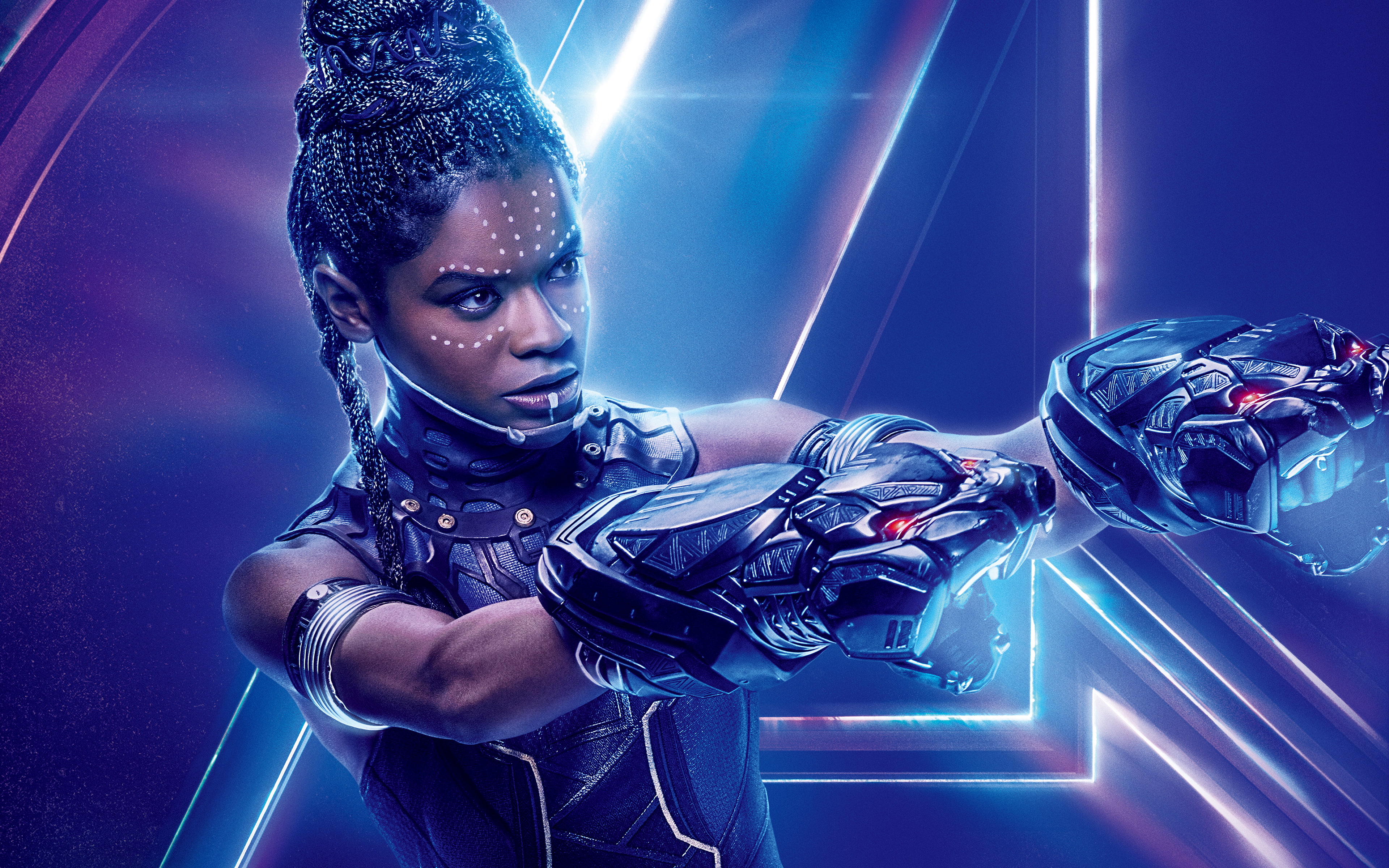 Shuri in Avengers Infinity War Letitia Wright one person 2k 4k