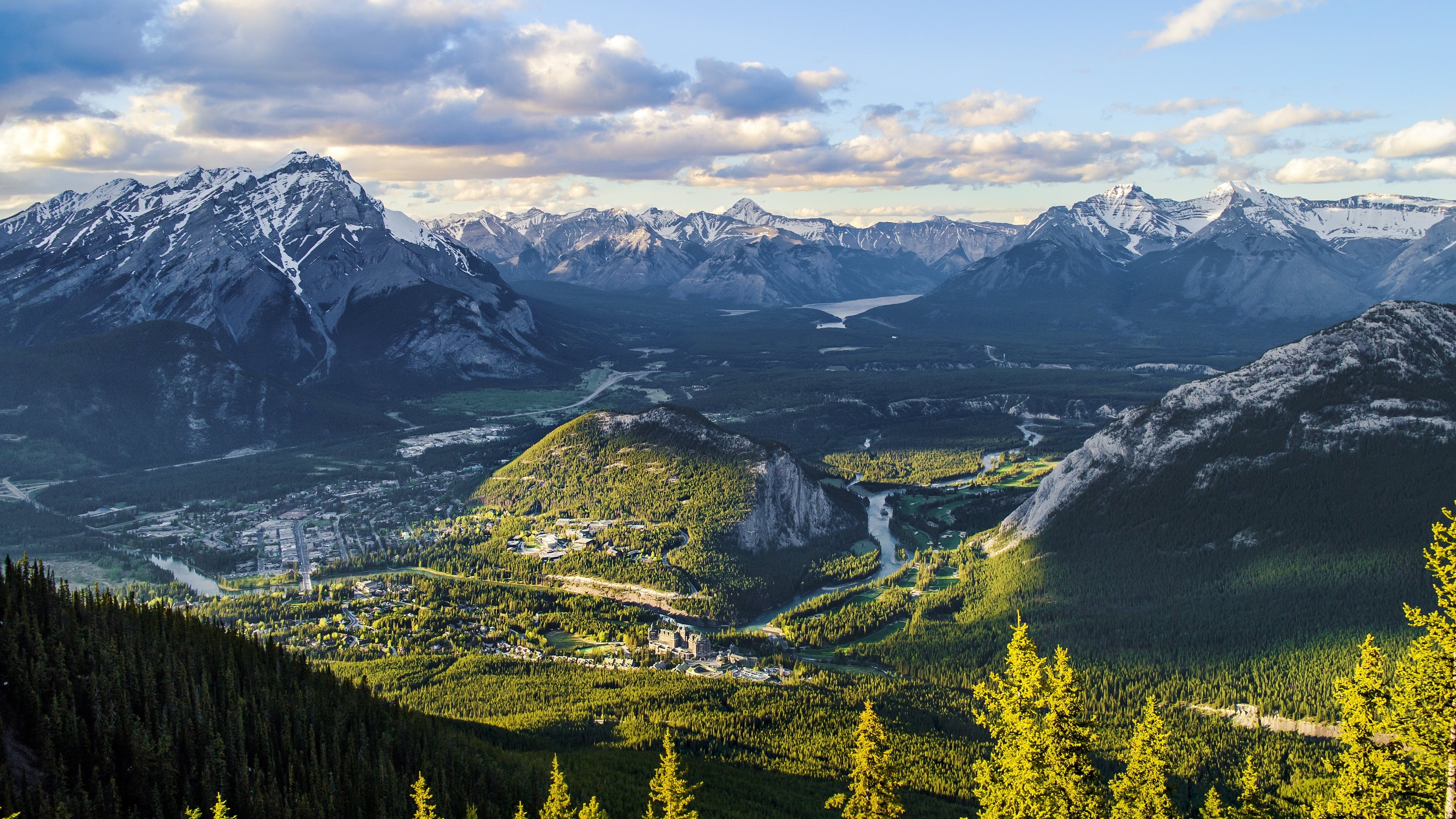 snow covered mountain landscape nature Banff National Park 2k 4k
