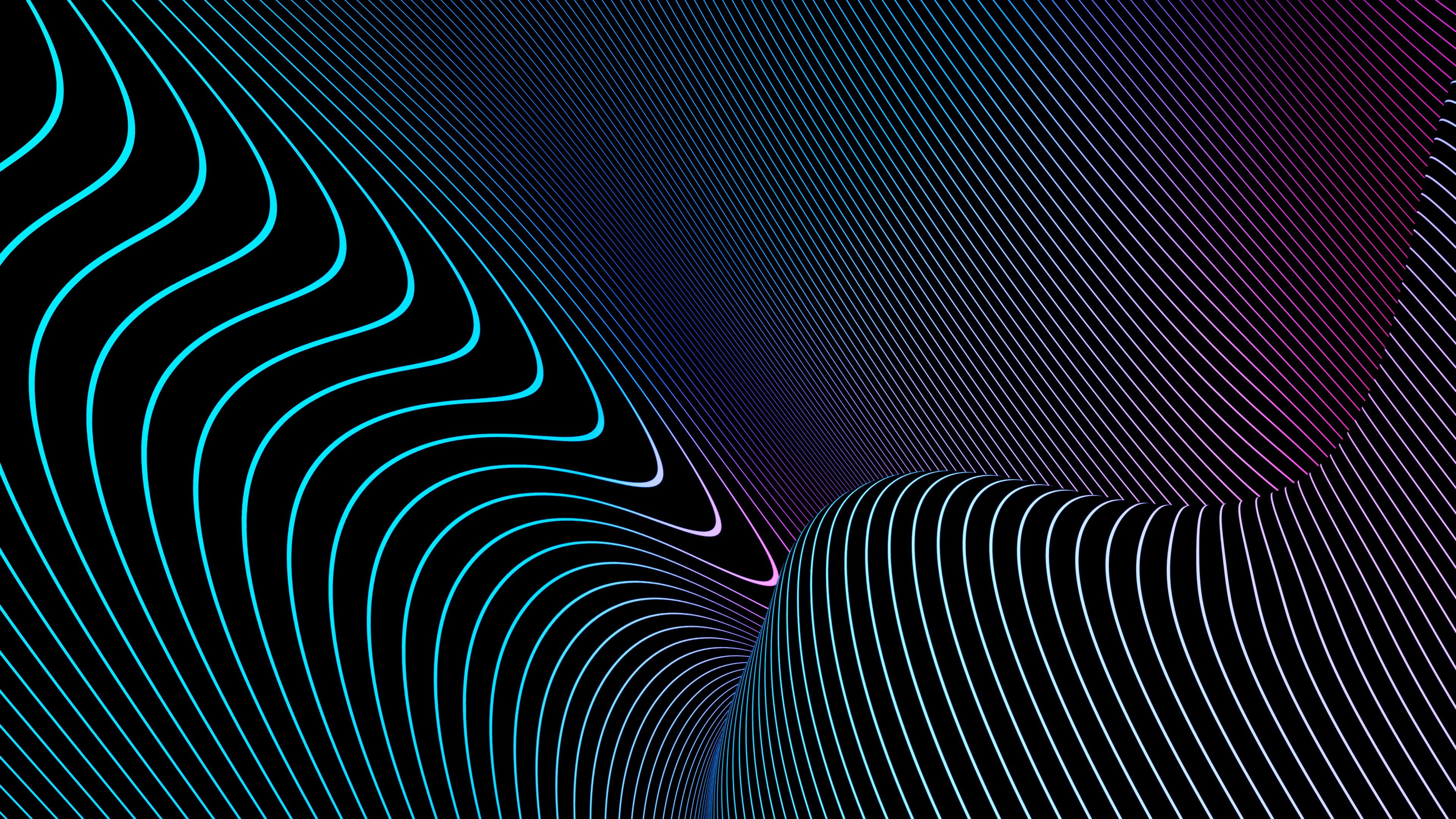 waves neon HD 2k 4k
