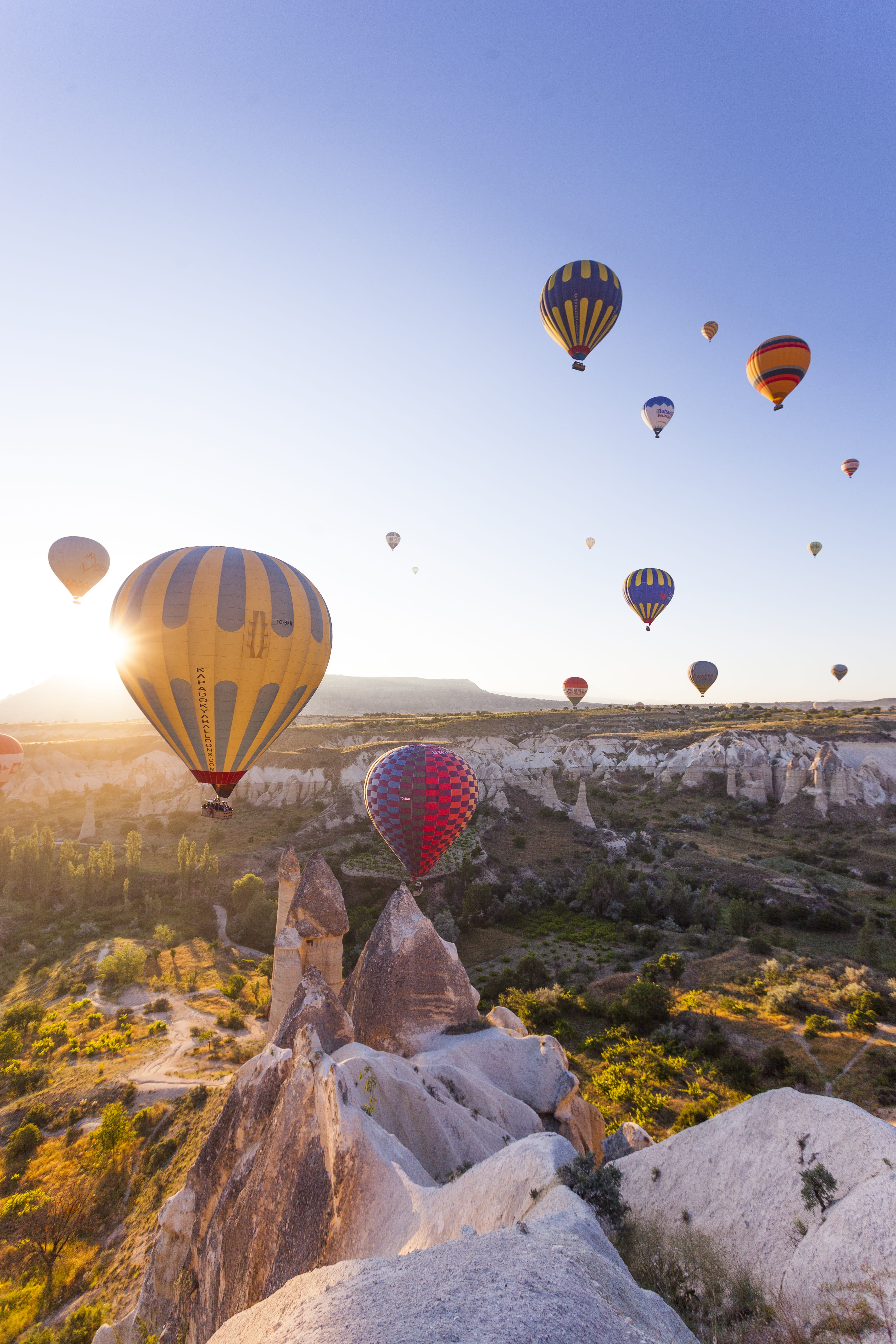 aerial photography of hot air balloons cappadocia flying goreme 2k 4k