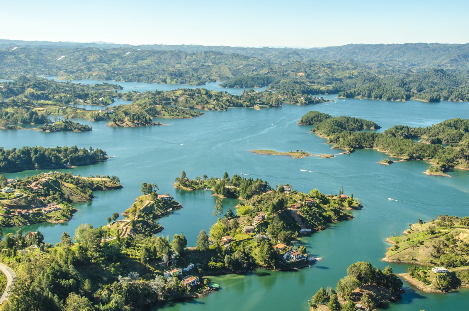 aerial photography of islands surrounded with body water colombia 2k 4k 5k