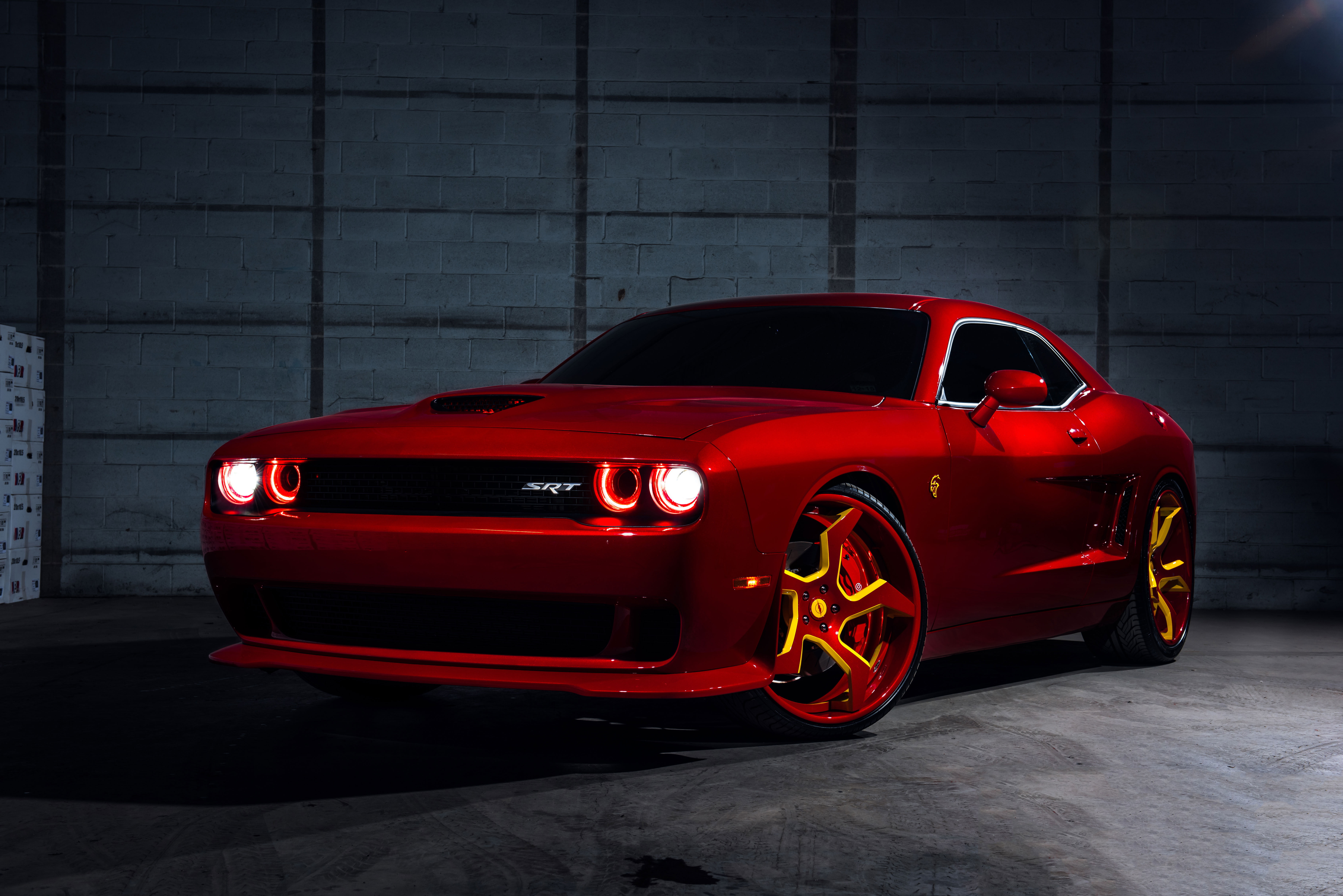 dodge challenger cars hd red mode of transportation 2k 4k 5k