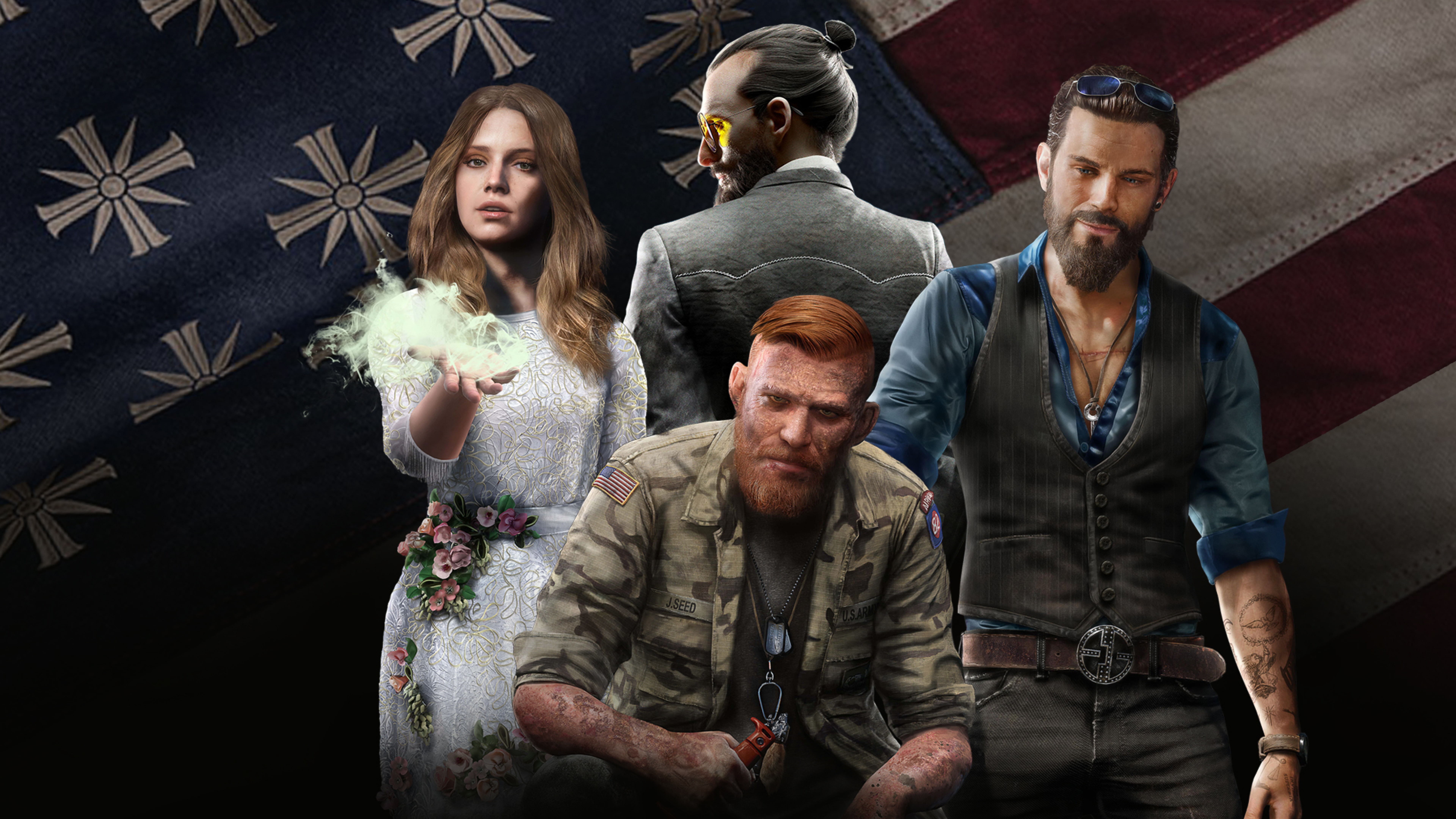 far cry 5 games hd males group of people 2k 4k 5k 8k