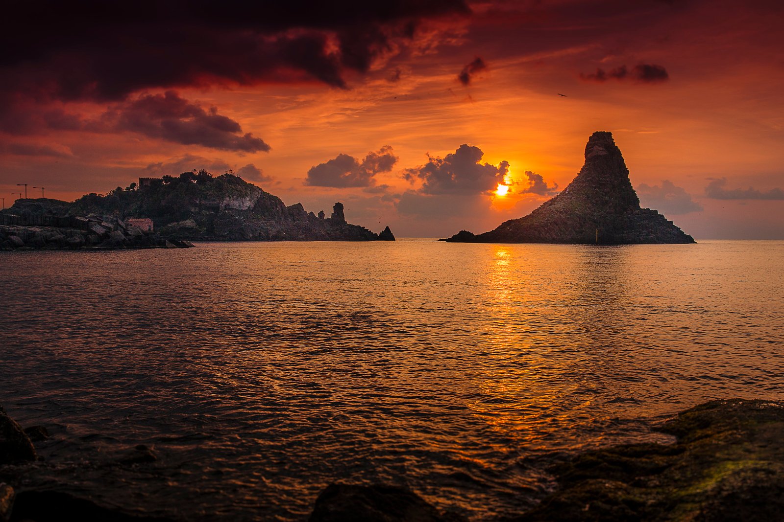 landscape photography of body water during sunset sea beach 2k 4k 5k