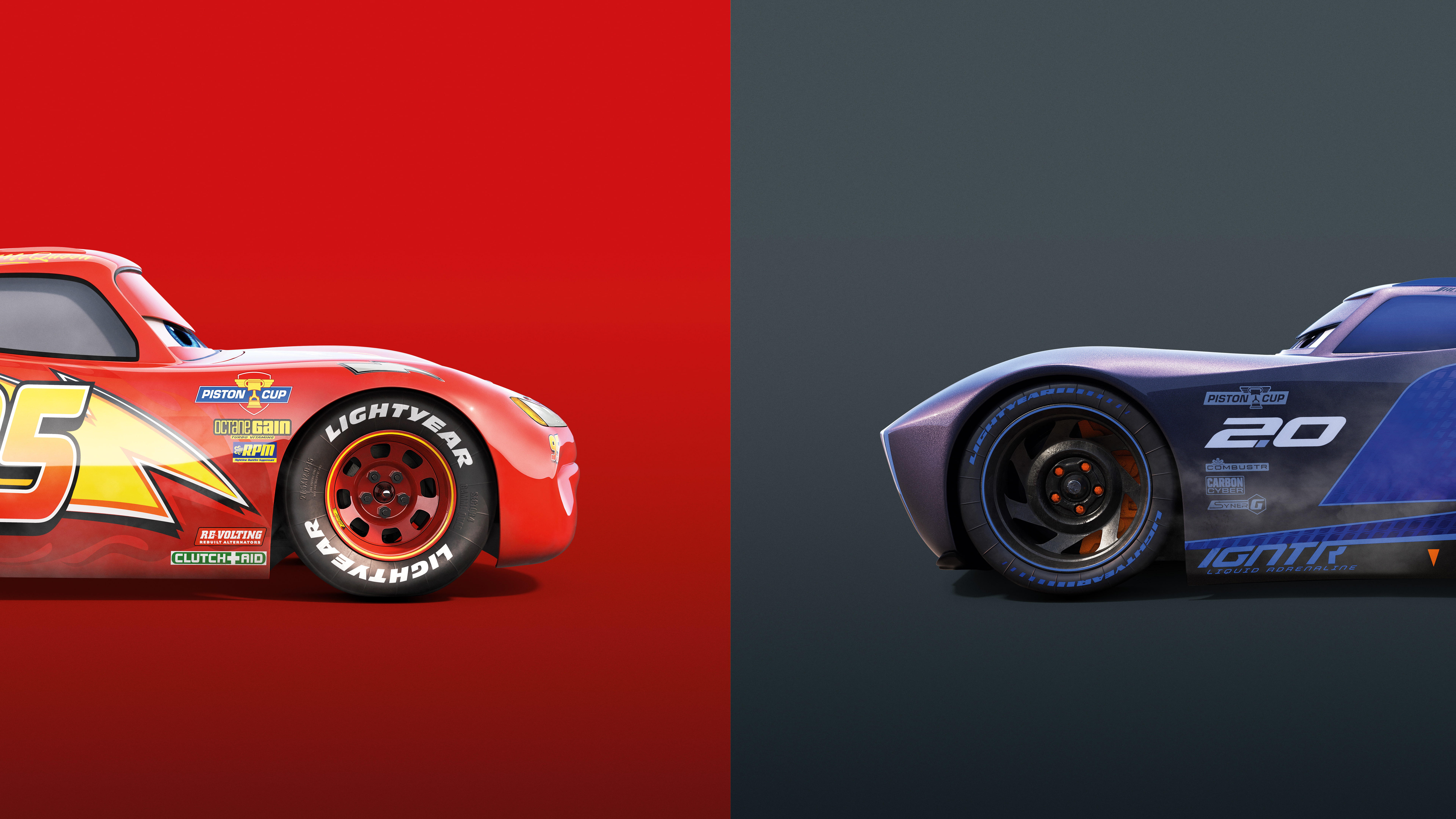 Lightning McQueen Vs Jackson Storm Cars 3 mode of transportation 2k 4k 5k 8k