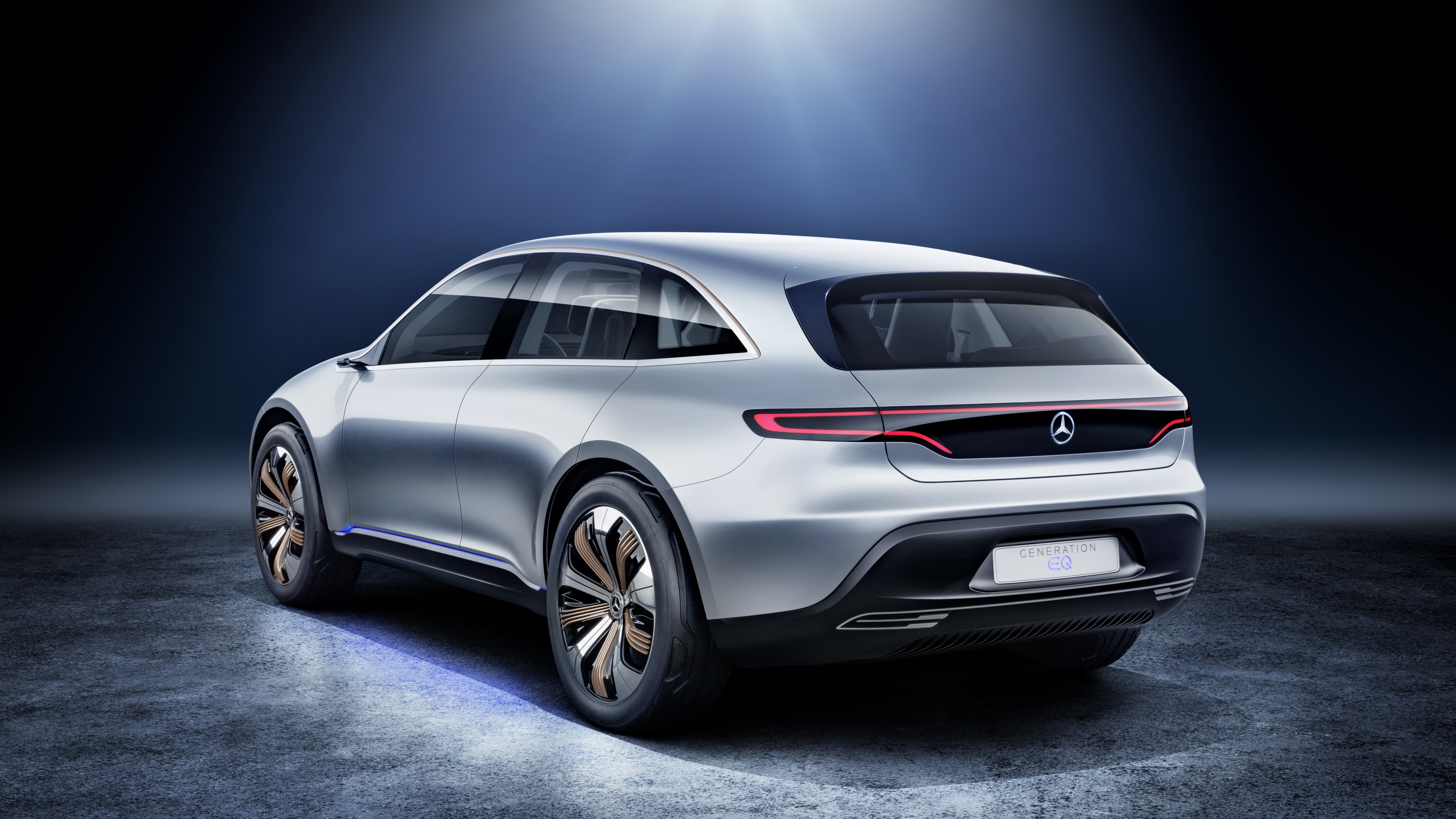 mercedes silver car benz generation eq electric 2k 4k 5k 8k