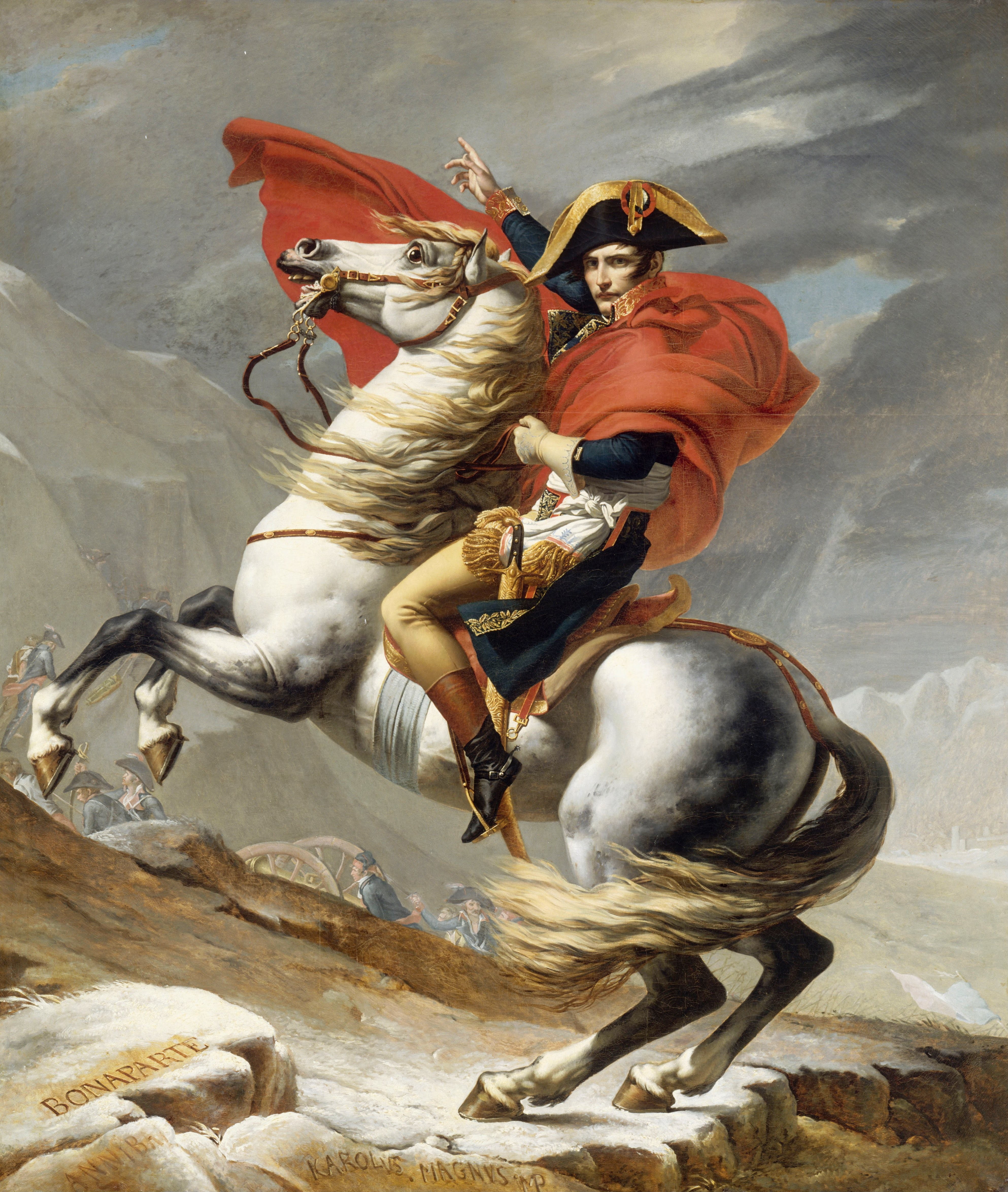 oil painting artwork Napoleon Bonaparte Jacques Louis David 2k 4k