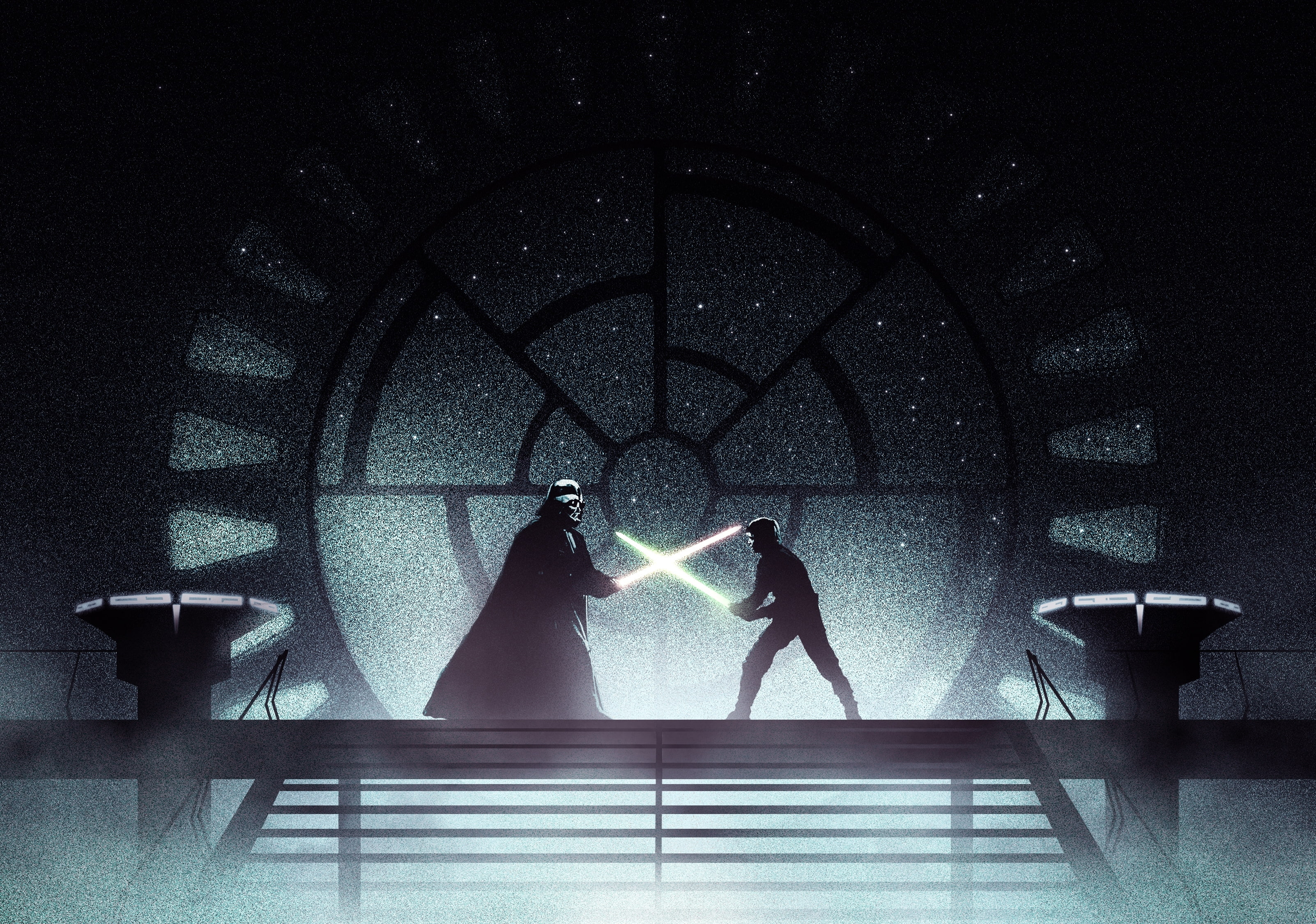Star Wars digital wallpaper darth vader lightsaber jedi sith 2k