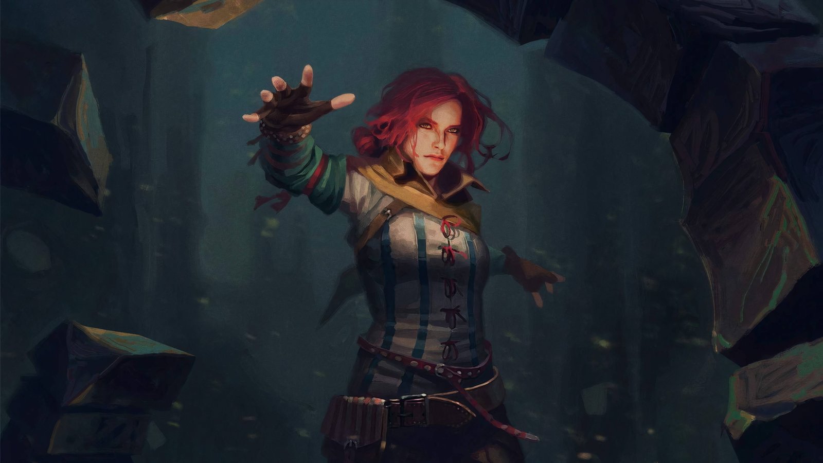 Triss Merigold The Witcher fantasy art 2k 4k 5k 8k