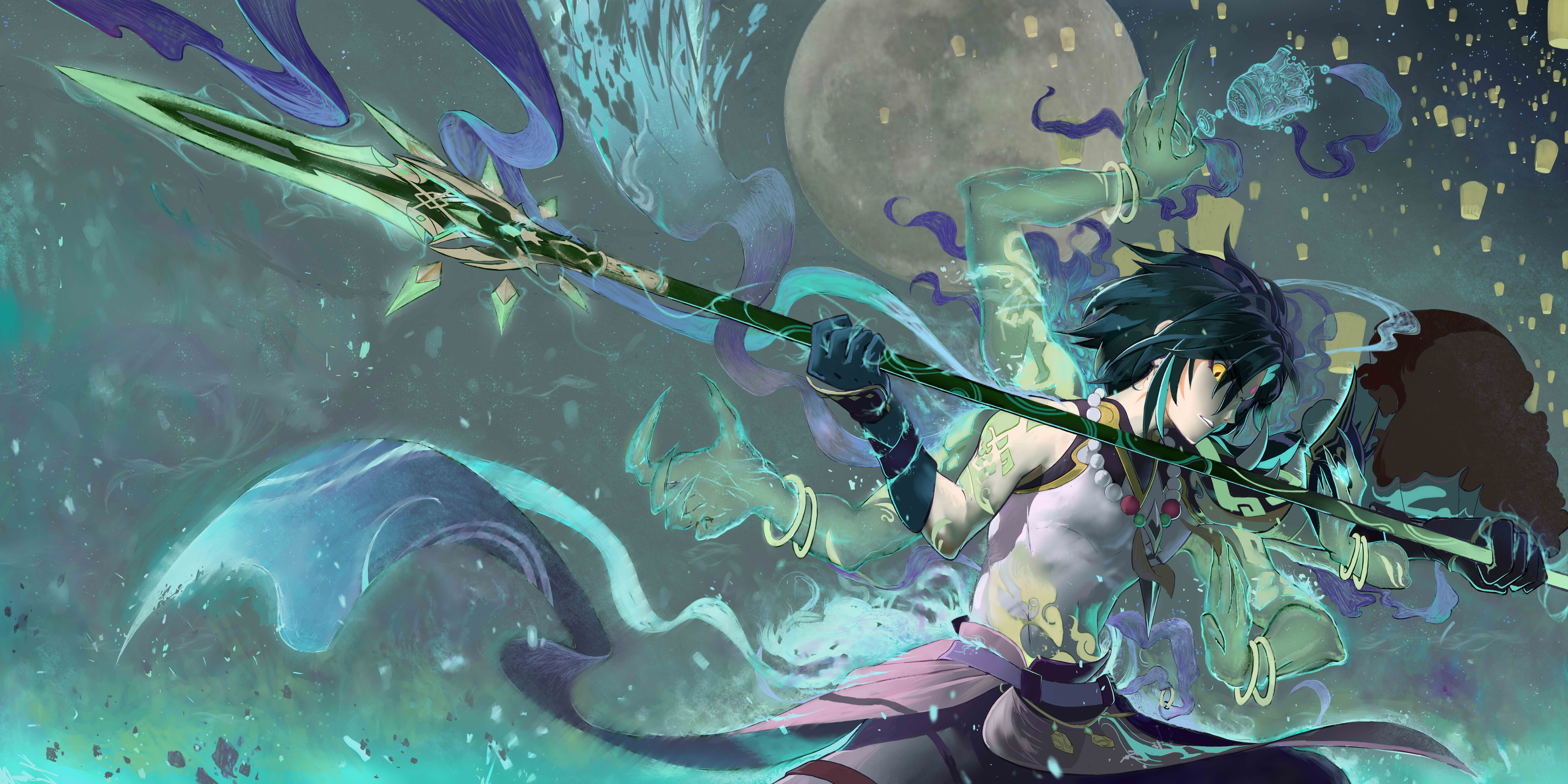 Genshin Impact anime boys Xiao 2k 4k 5k 8k