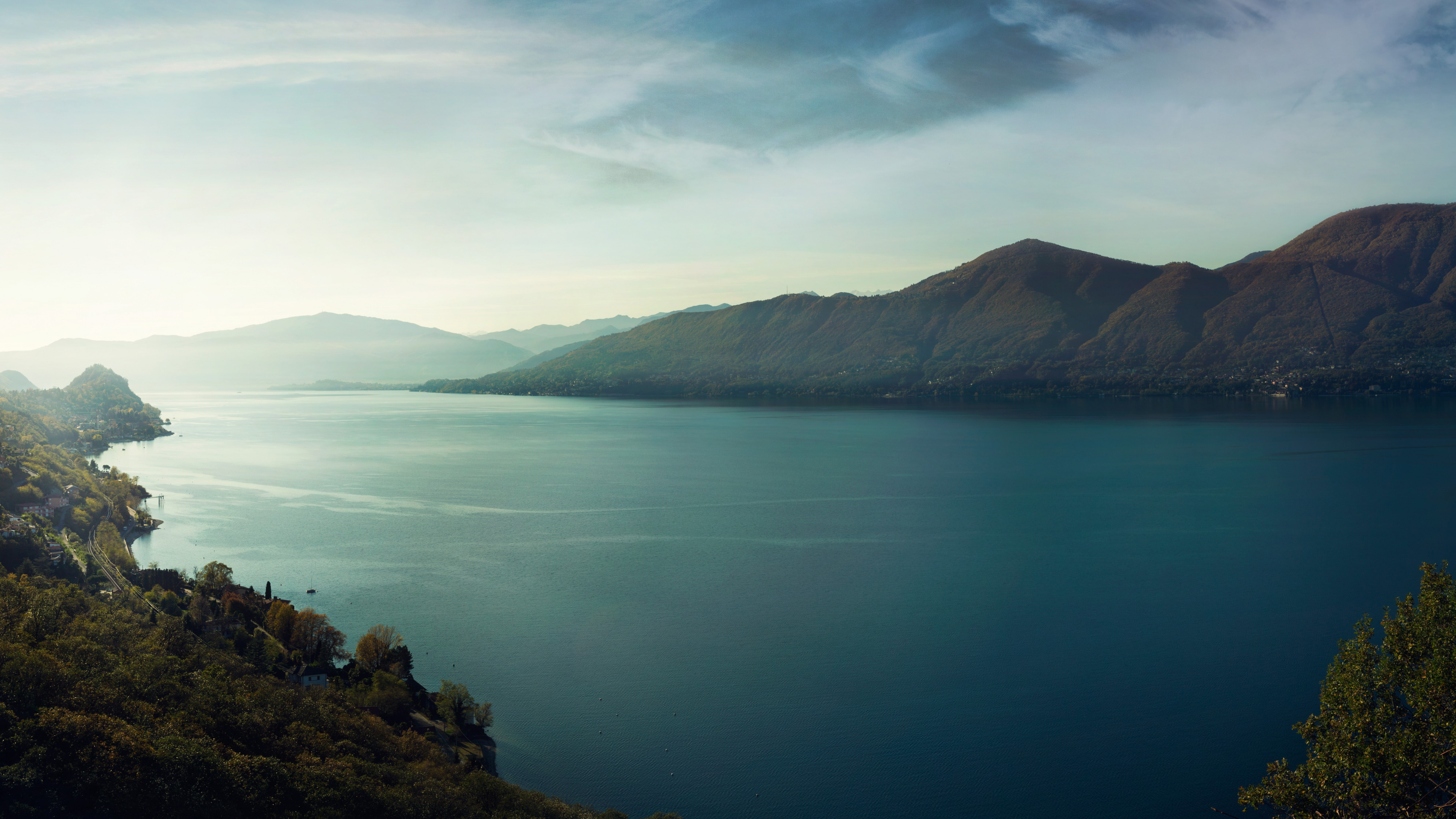 Sea wallpaper mountains clouds 2k 4k 5k 8k