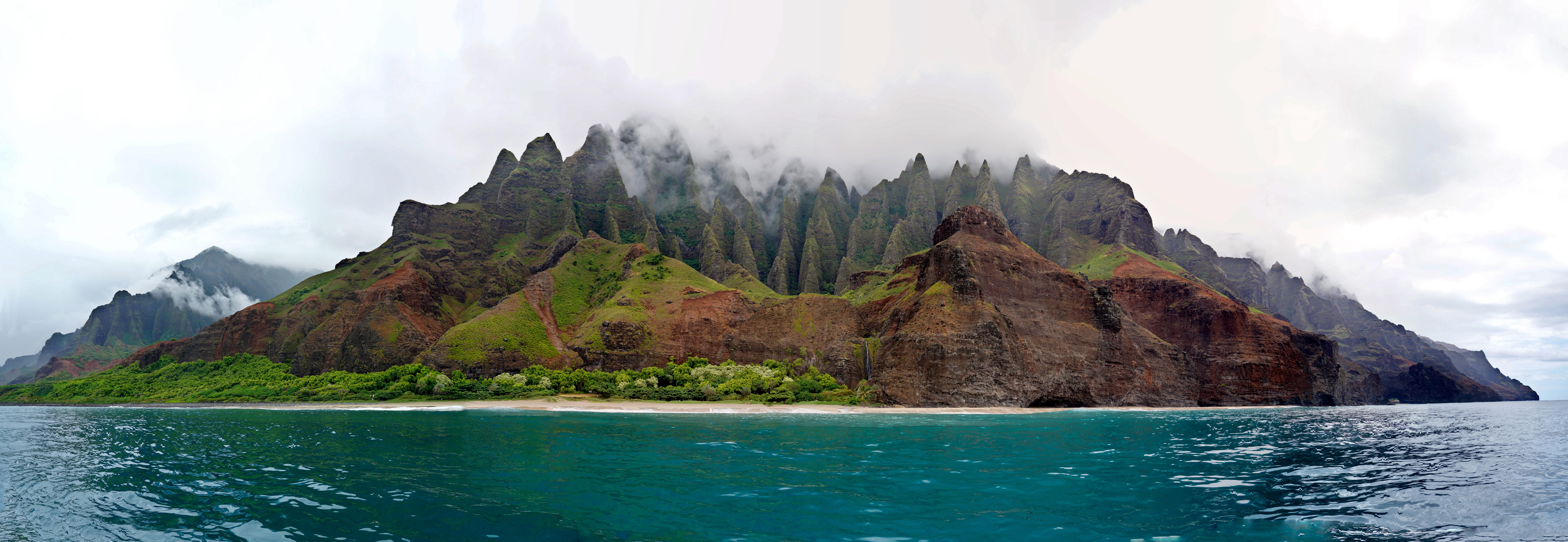 united states kalalau beach ocean na pali hawaii kayak 2k 4k 5k 8k