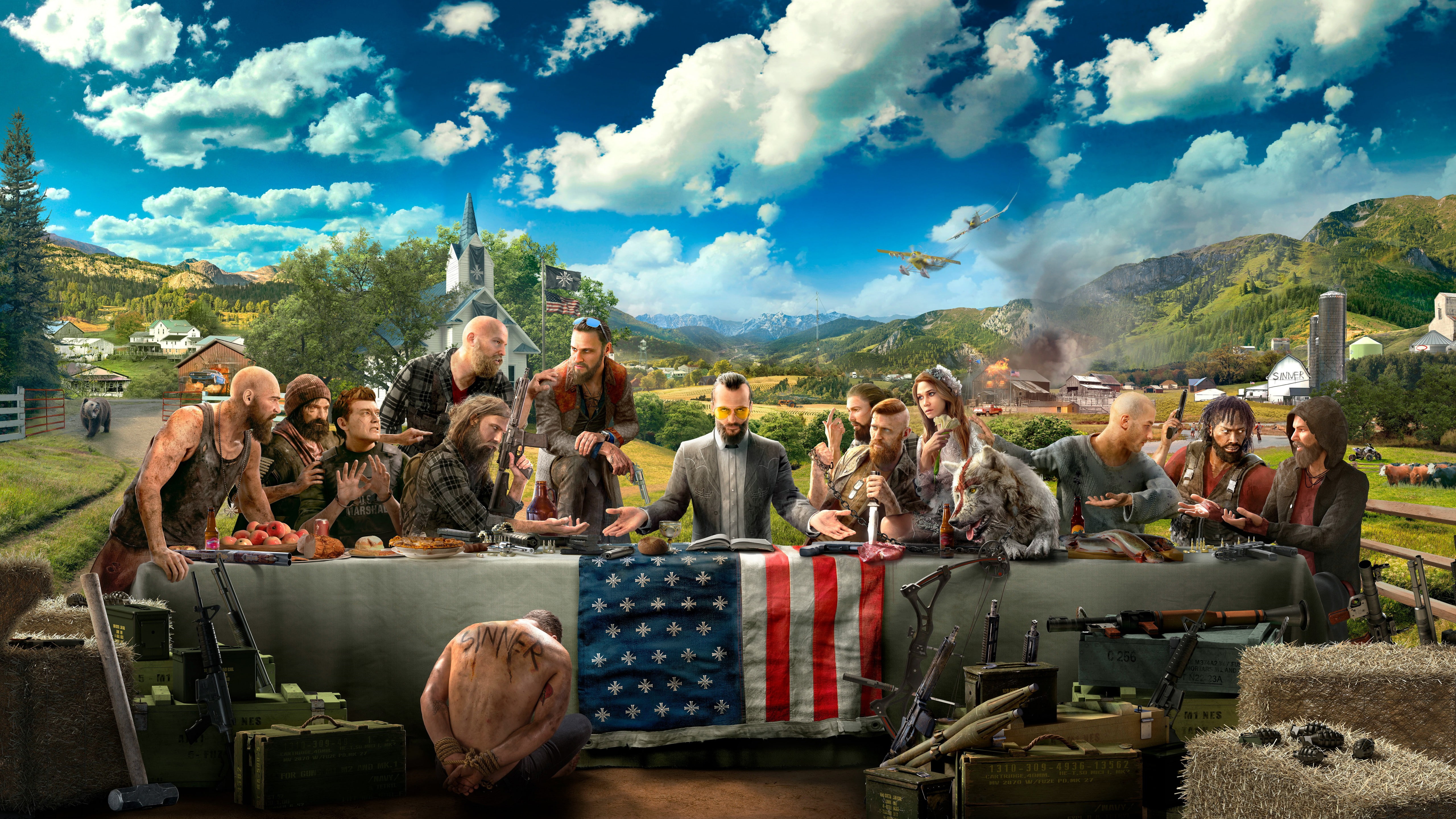 game digital wallpaper Far Cry 5 poster art 2k 4k 5k
