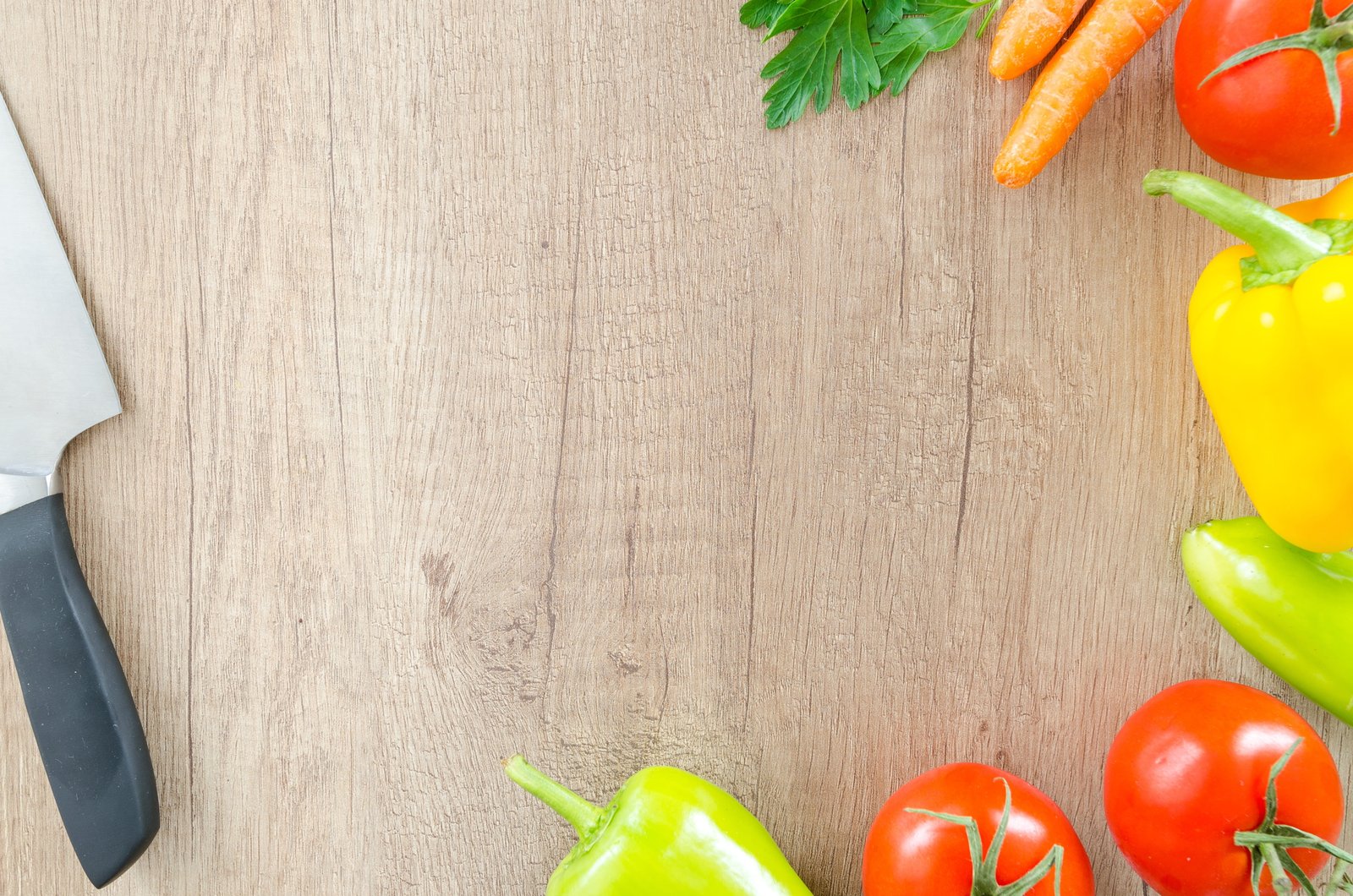 top view photography of variety vegetables on brown wooden surface 2k 4k 5k