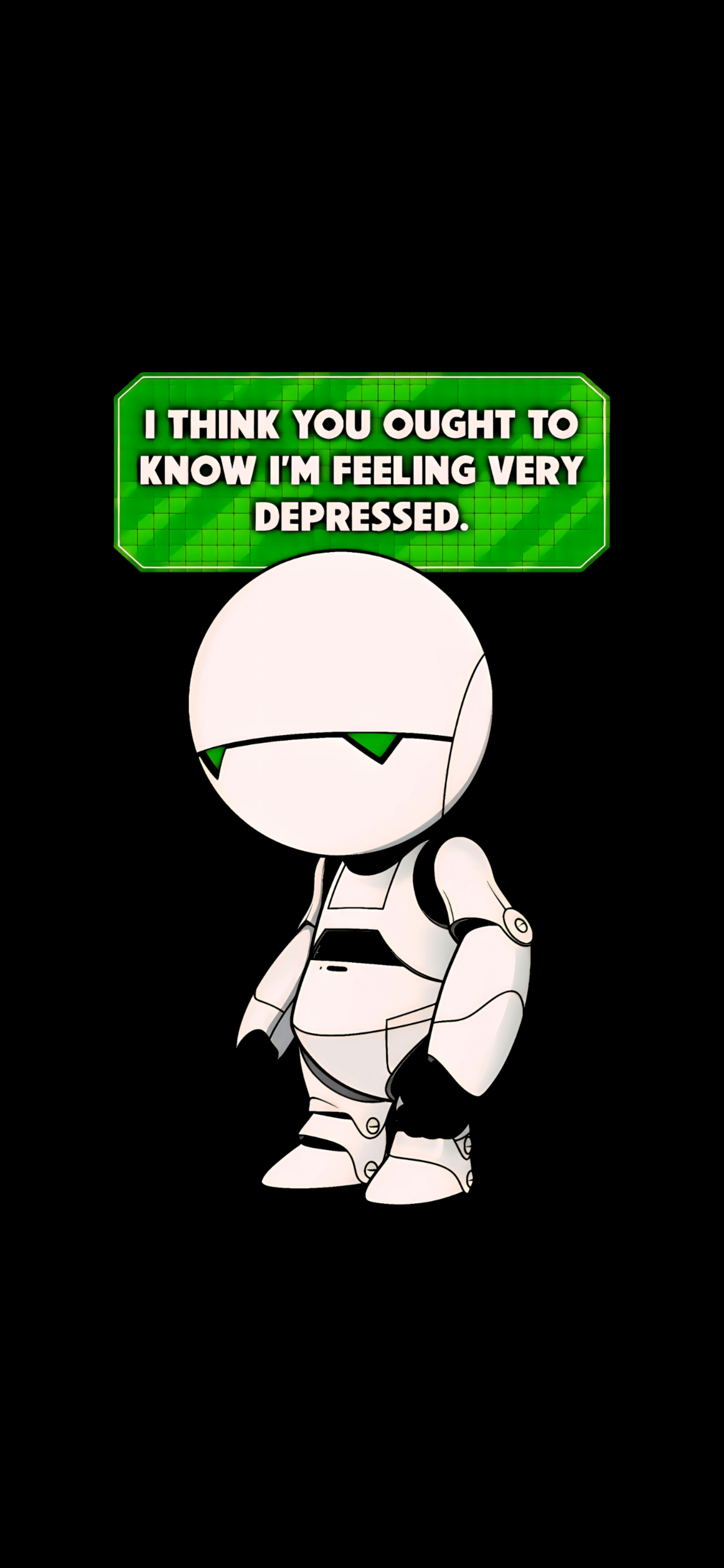 I Think You Ought to Know m Feeling Very Depressed amoled minimalism