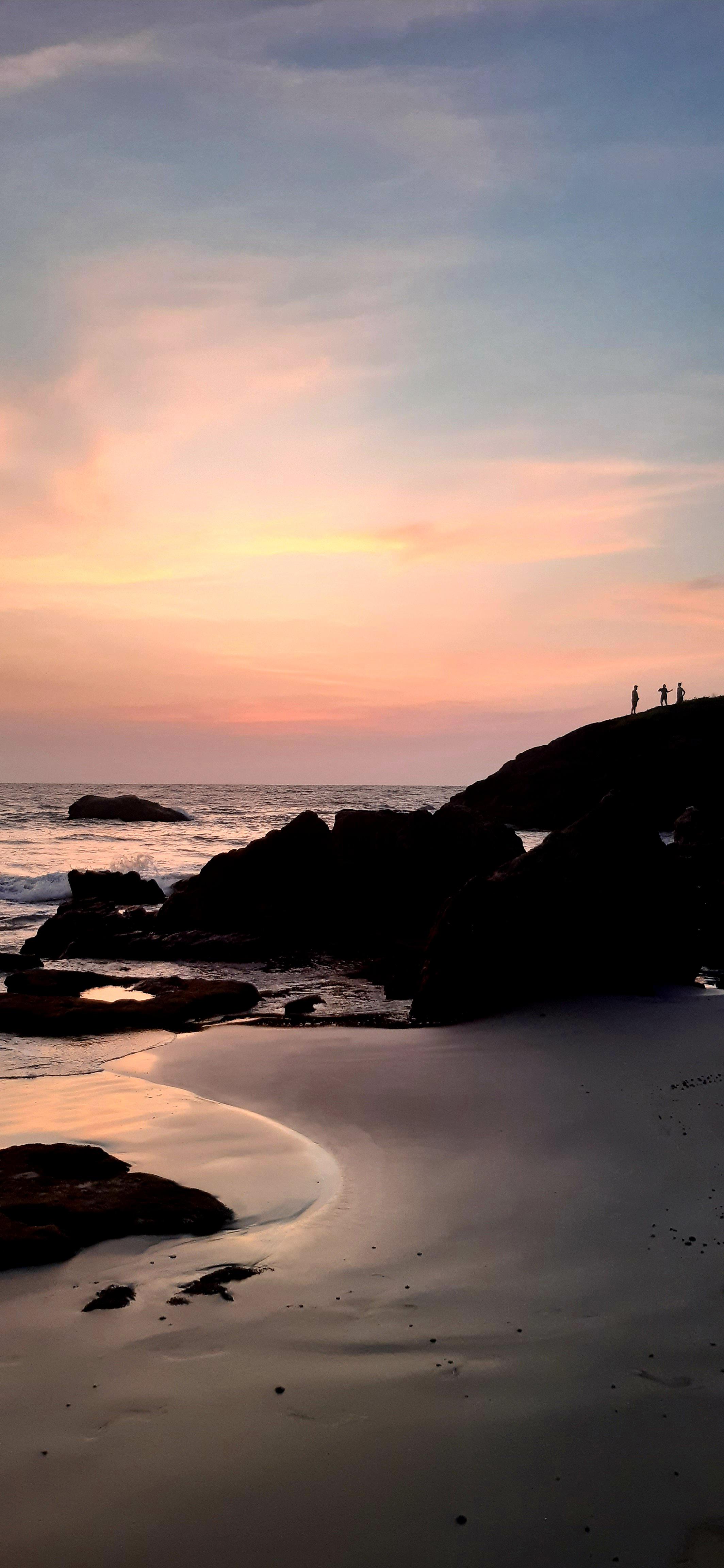 Afterglow evening beach rock 2k