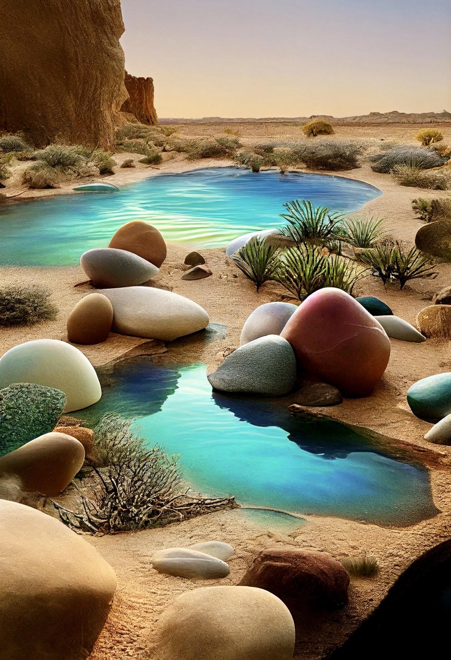 stones water landscape