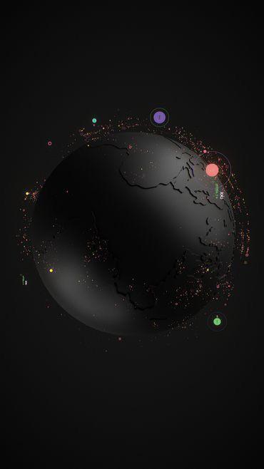 Dark Planet colors mobile wallpaper