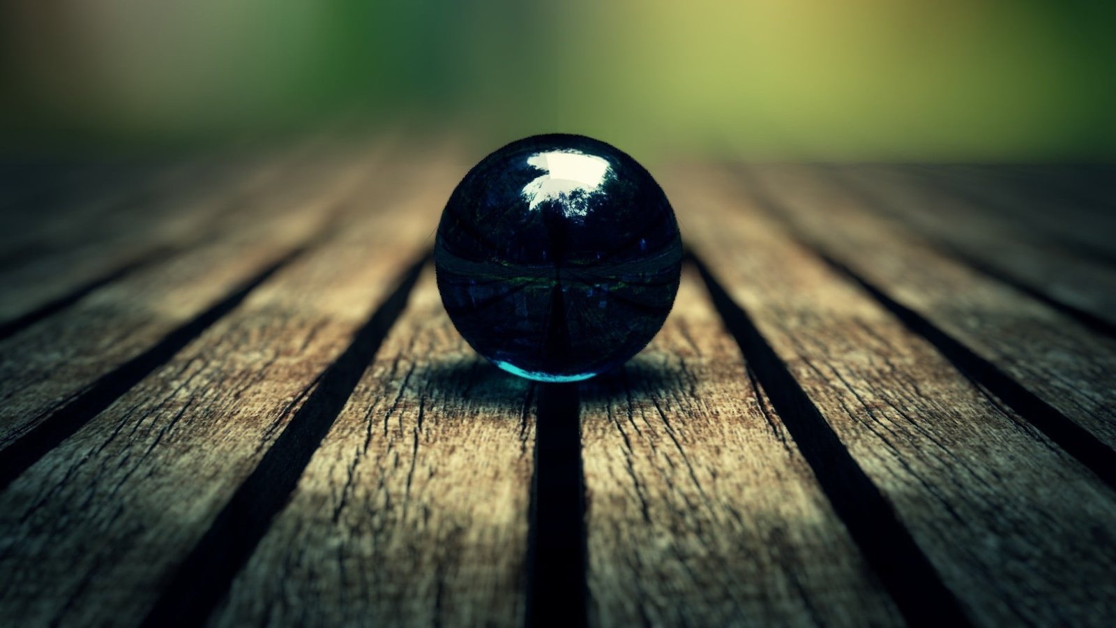 black glass ball simple background elements marble dark blue 2k