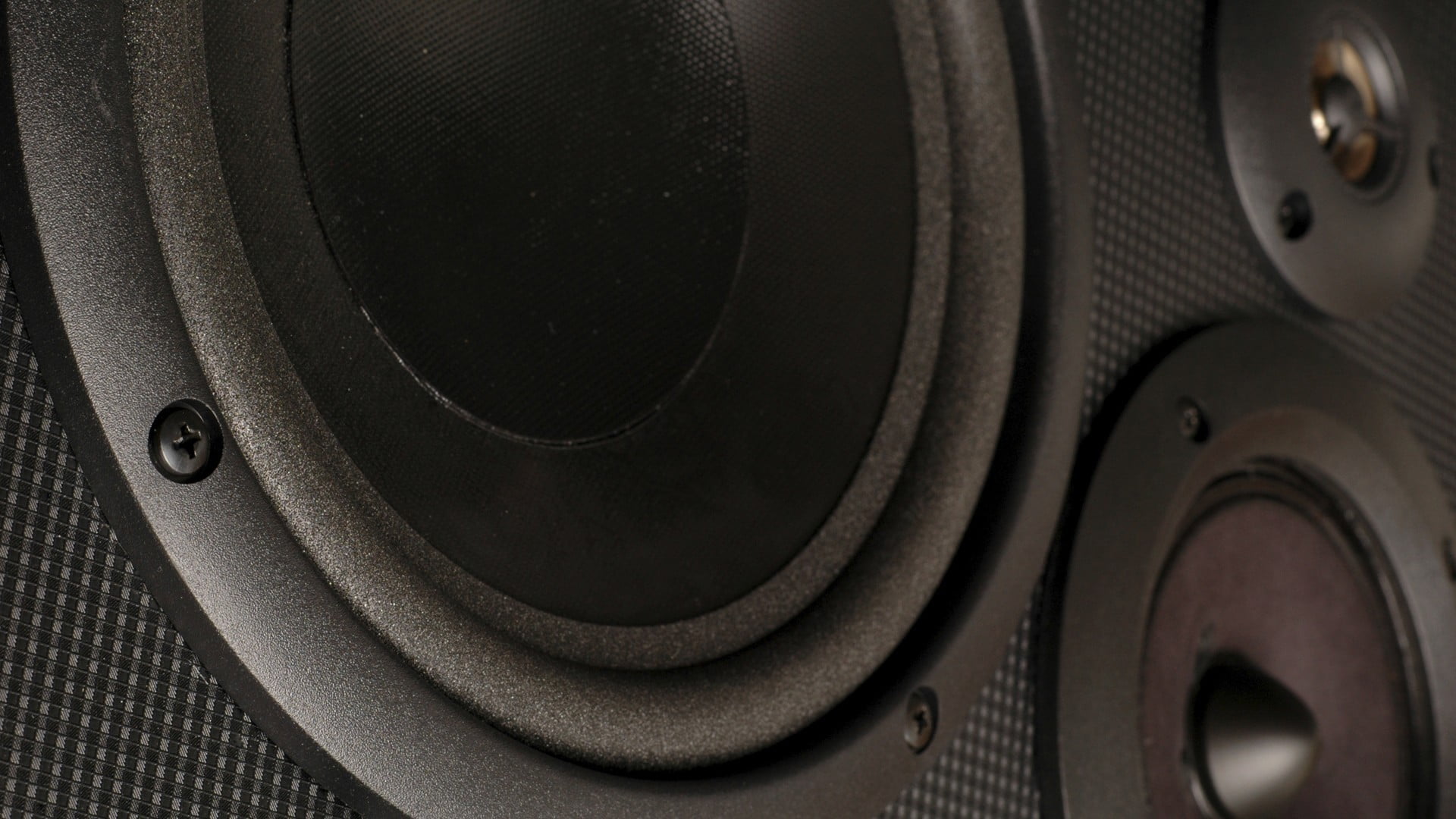 black subwoofer speaker sound speakers close up music technology 2k