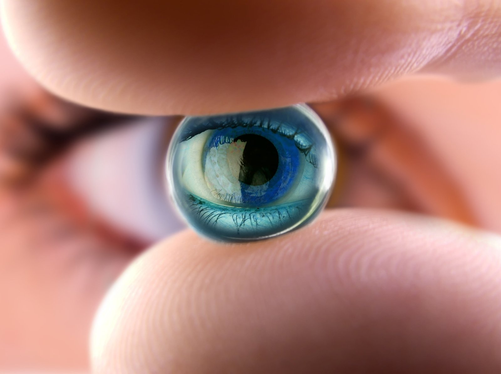 blue gemstone embellished silver ring ocular lens eyes human eye 2k