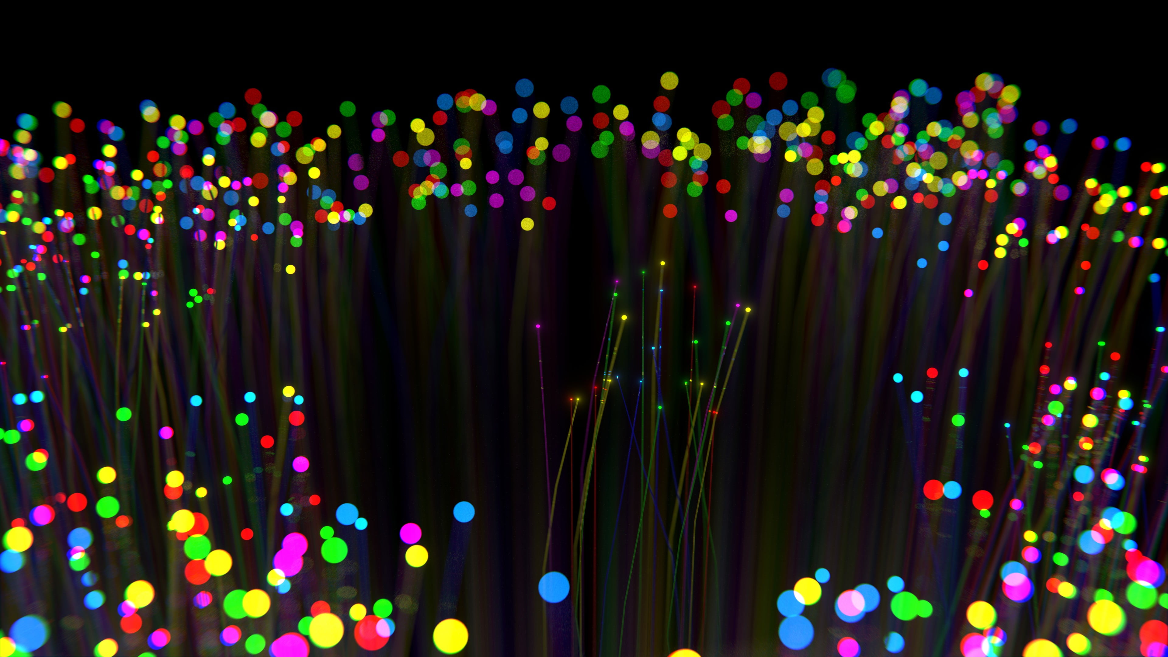 bokeh lights photography Optic fiber colorful macro 2k 4k
