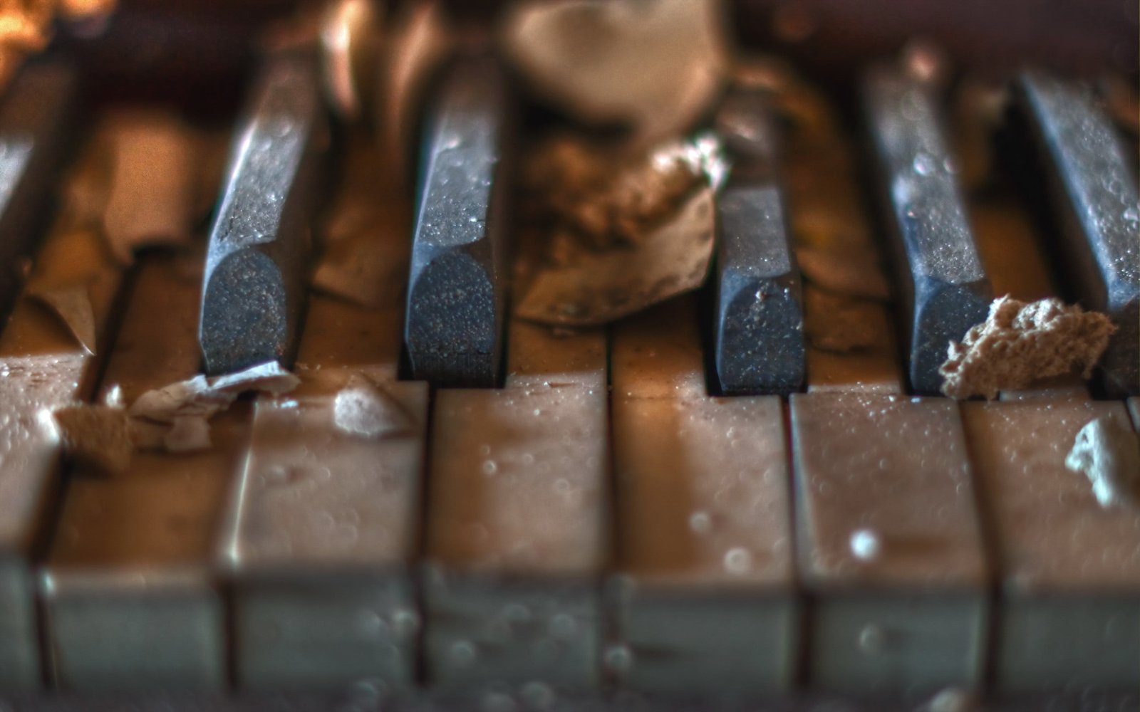 brown and gray piano keys macro photography of music 2k