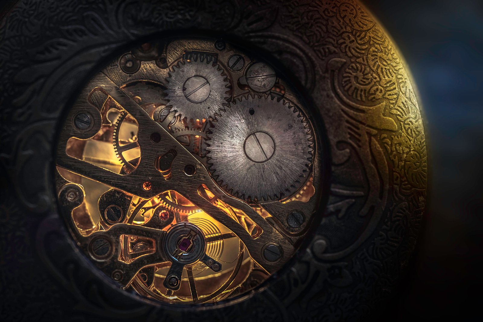 gear planet illustration tower clock building architecture 2k 4k 5k