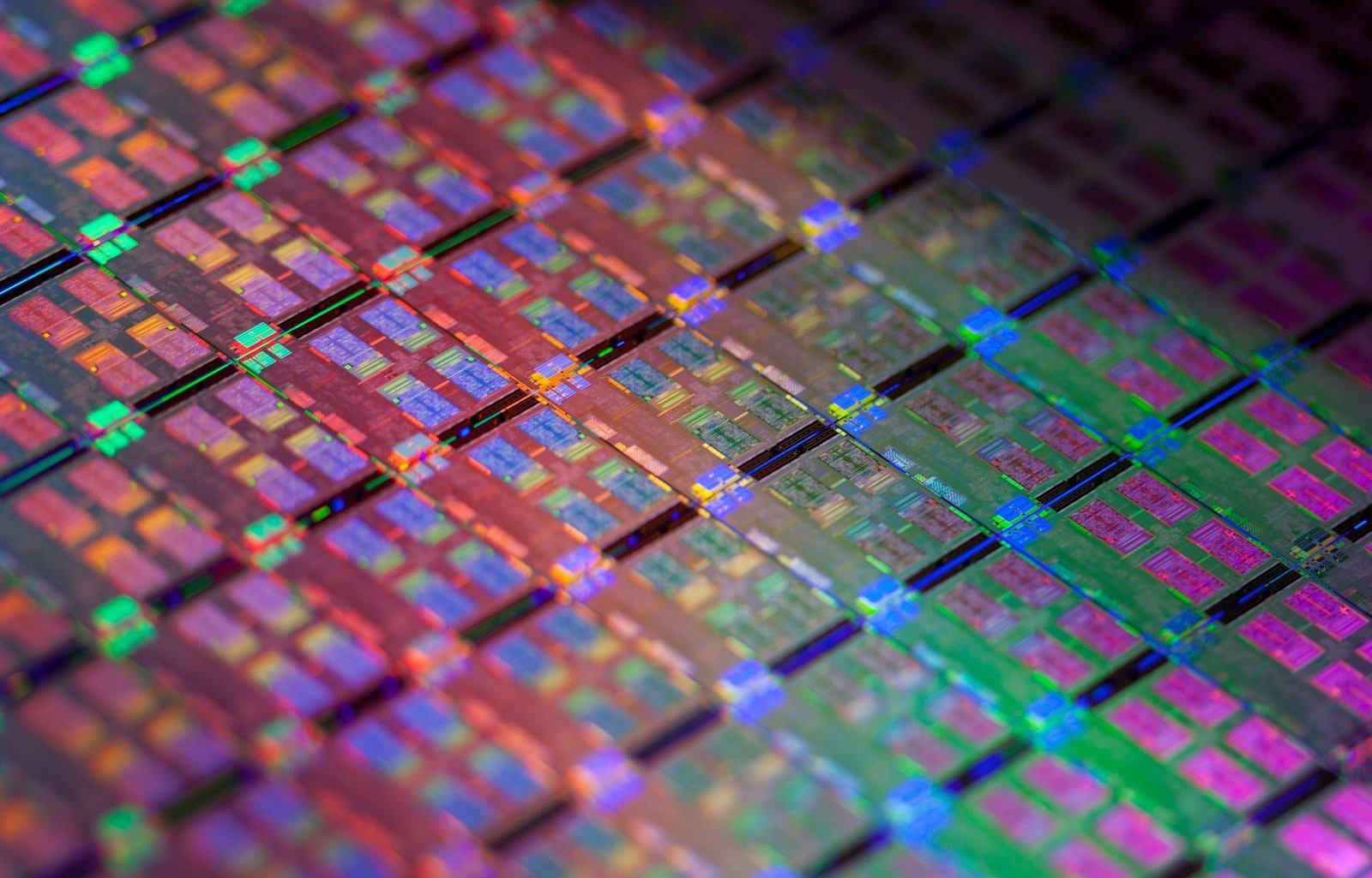 intel cpu processor surface macro green and purple circuit board 2k