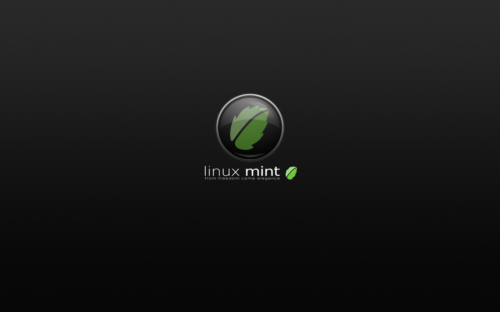 Linux Mint GNU Black Background 2k