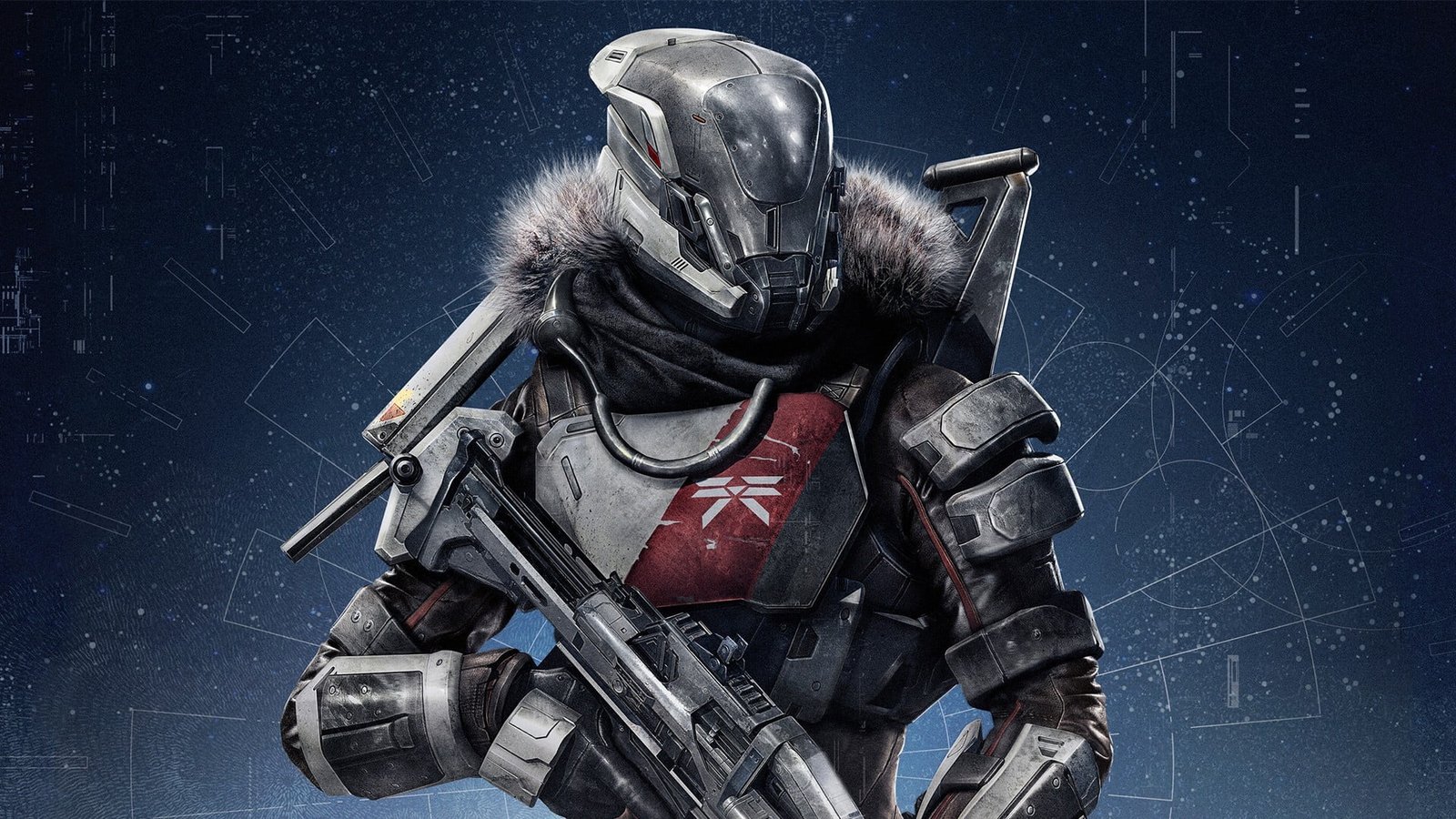 person holding rifle character digital wallpaper Destiny video game 2k