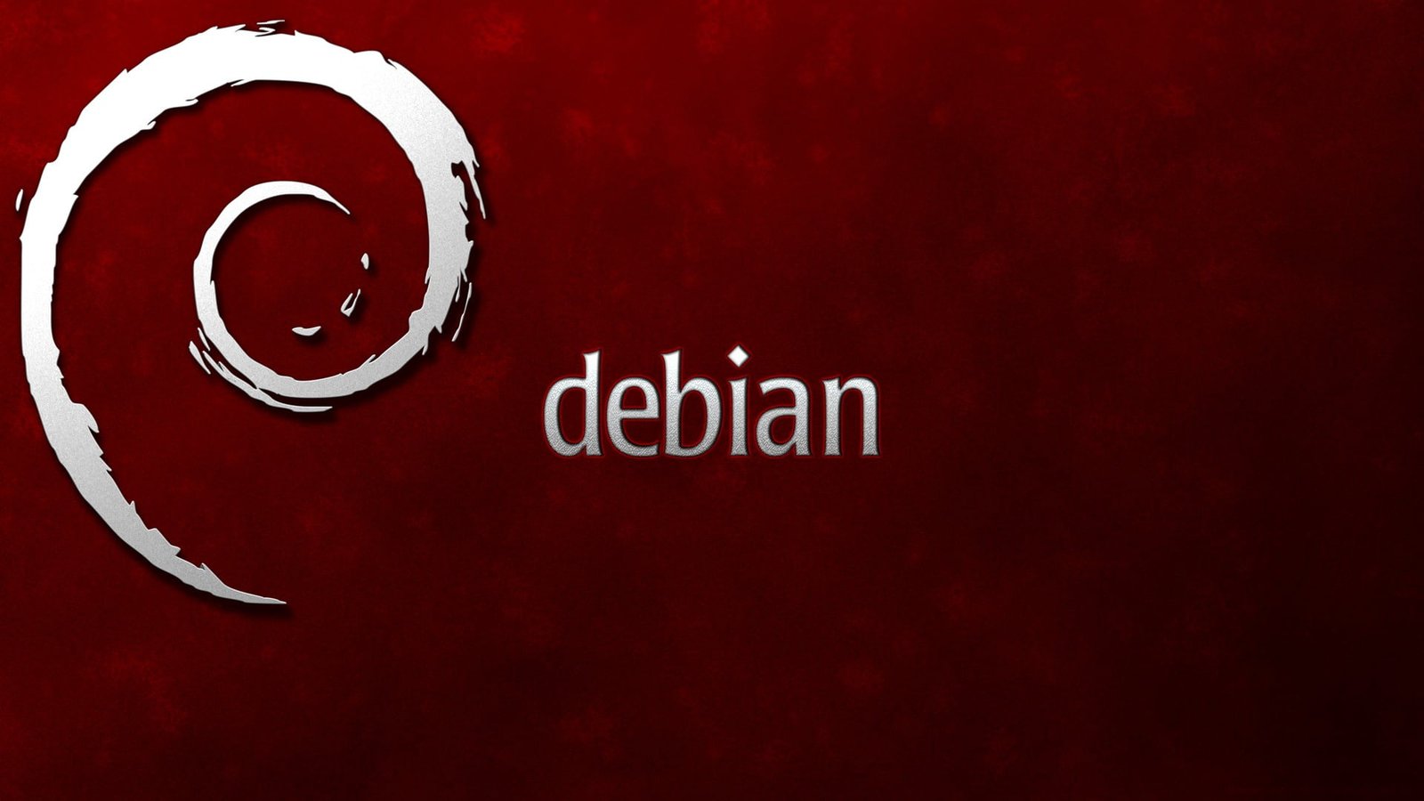 red background with debian text overlay Linux no people indoors 2k