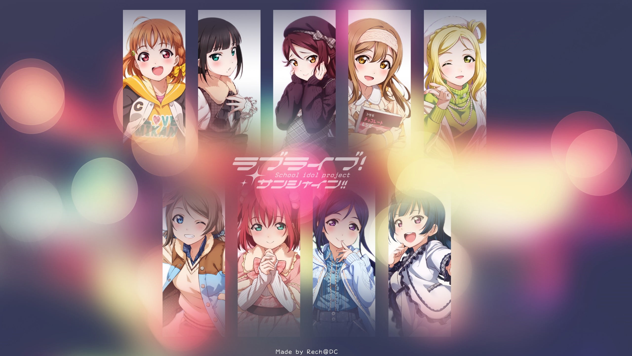 assorted anime illustration bokeh Love Live Sunshine Kurosawa Ruby 2k