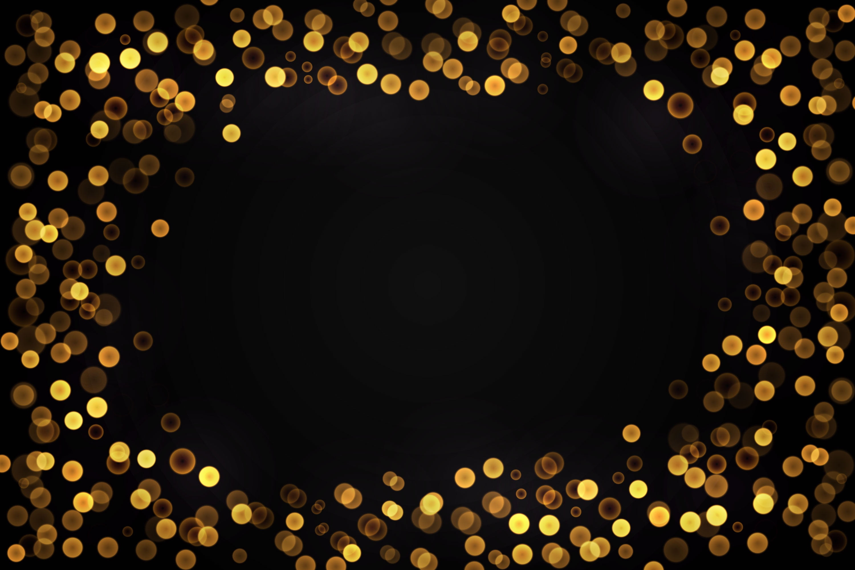 background golden new year bokeh celebration sparkle 2k