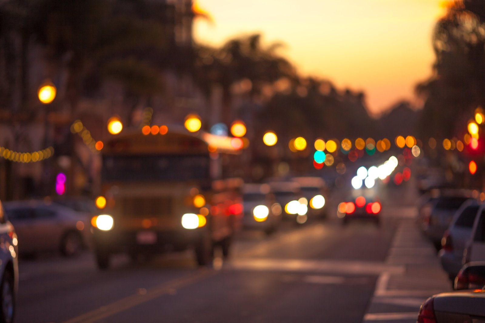 bokeh photography of cars on road California USA United States America 2k 4k 5k