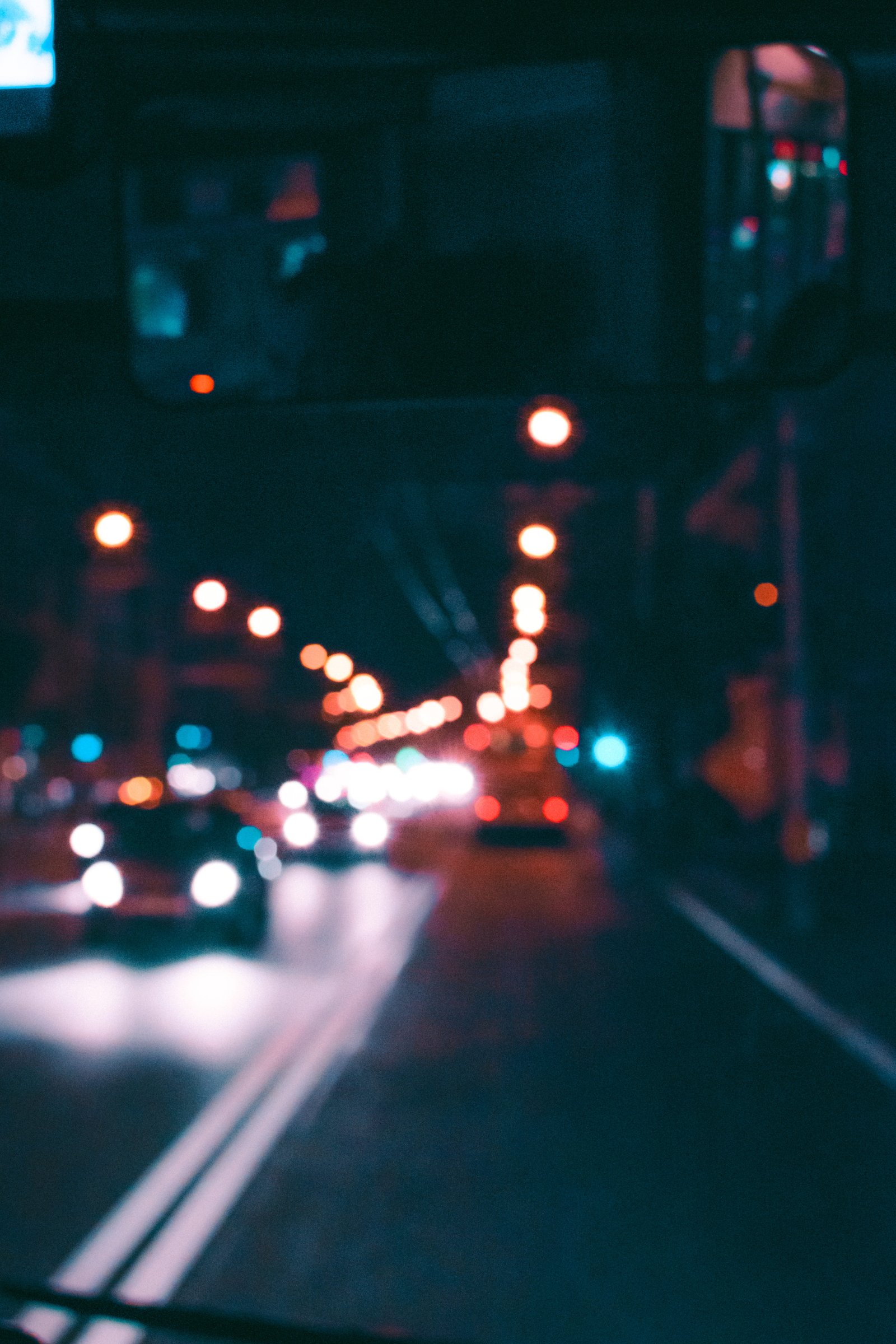 bokeh photography of vehicles on street at night traffic highway 2k 4k