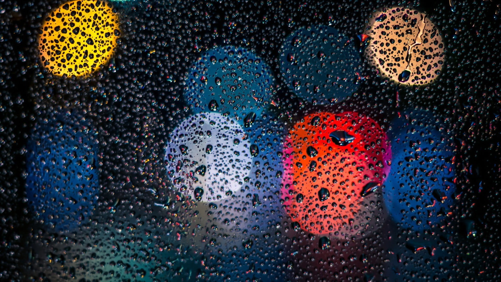 bokeh photography closeup water drops lights 2k