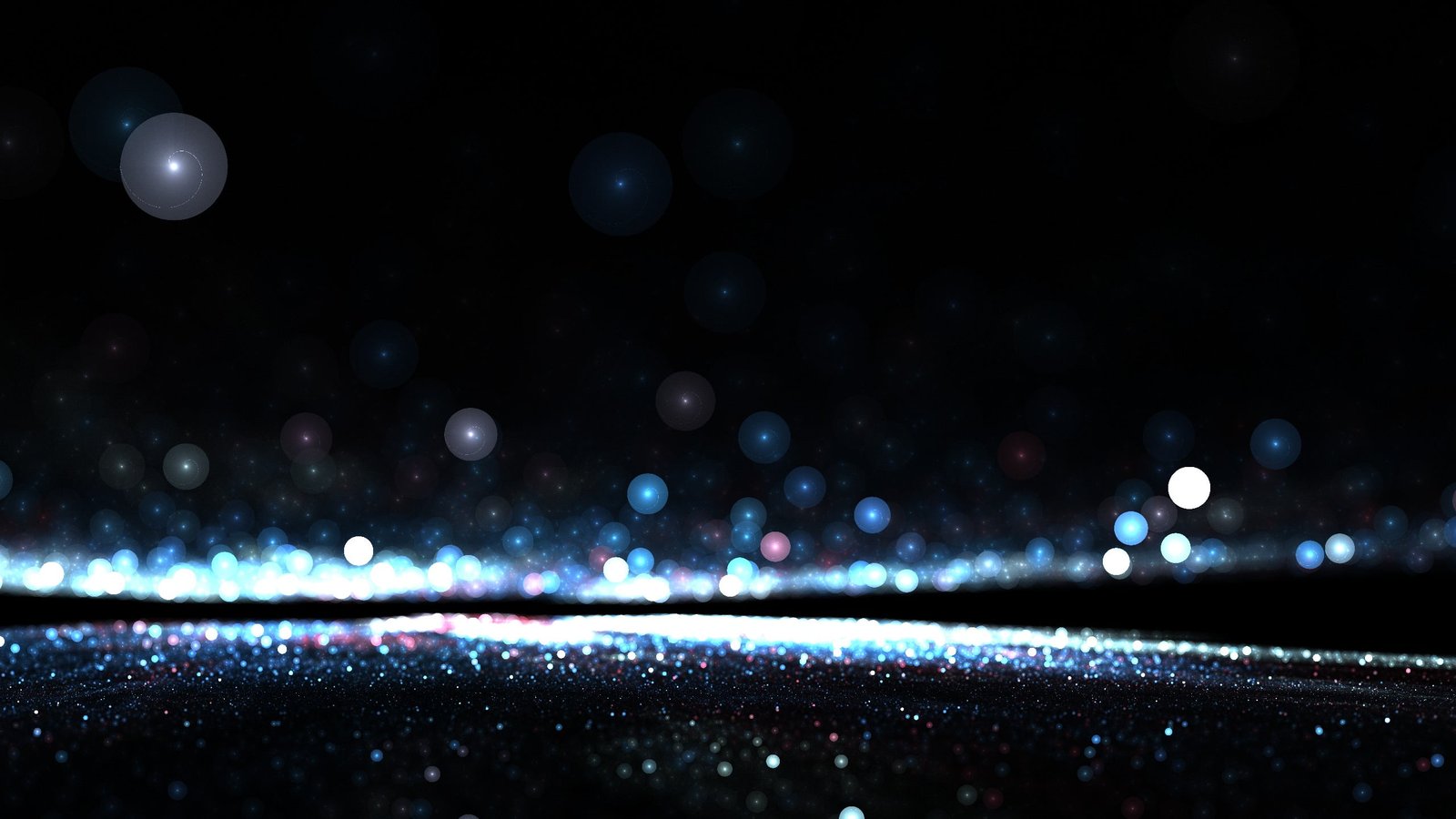bokeh wallpaper bubbles abstract lights night illuminated 2k