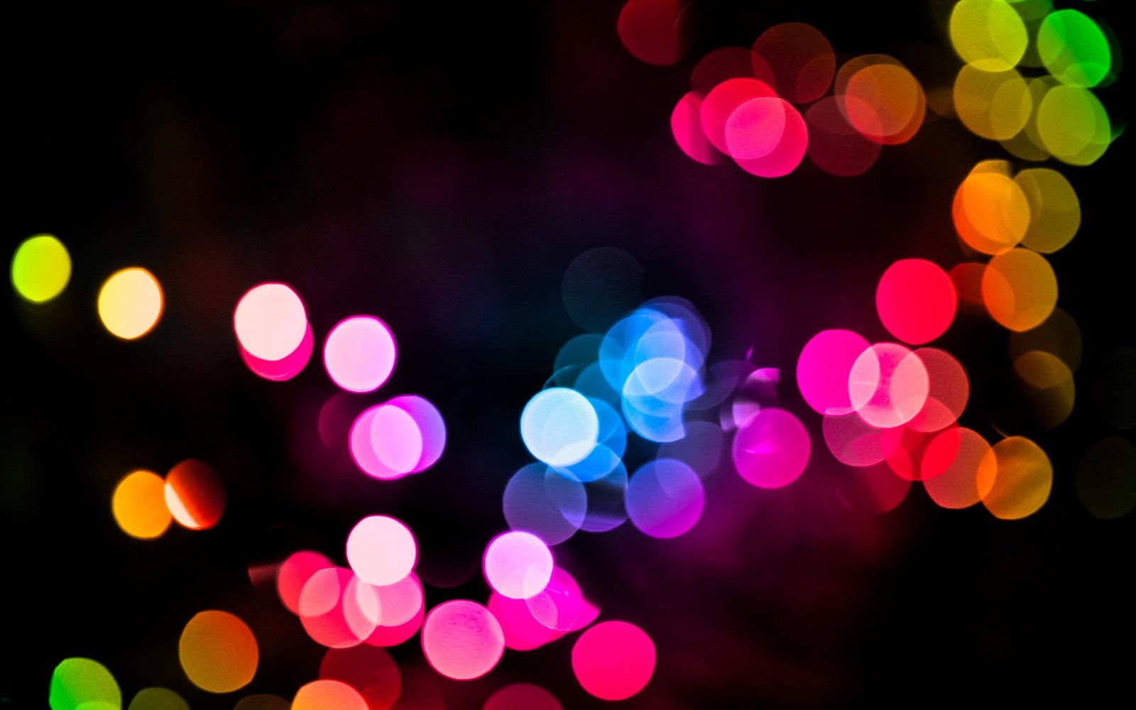 bokeh colorful lights blurred 2k