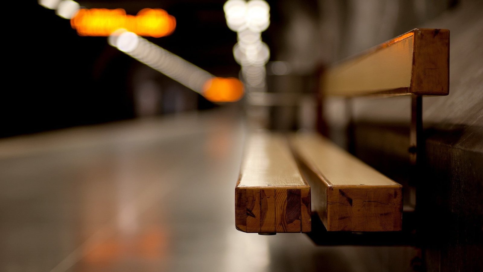 brown wooden bench subway train station 2k