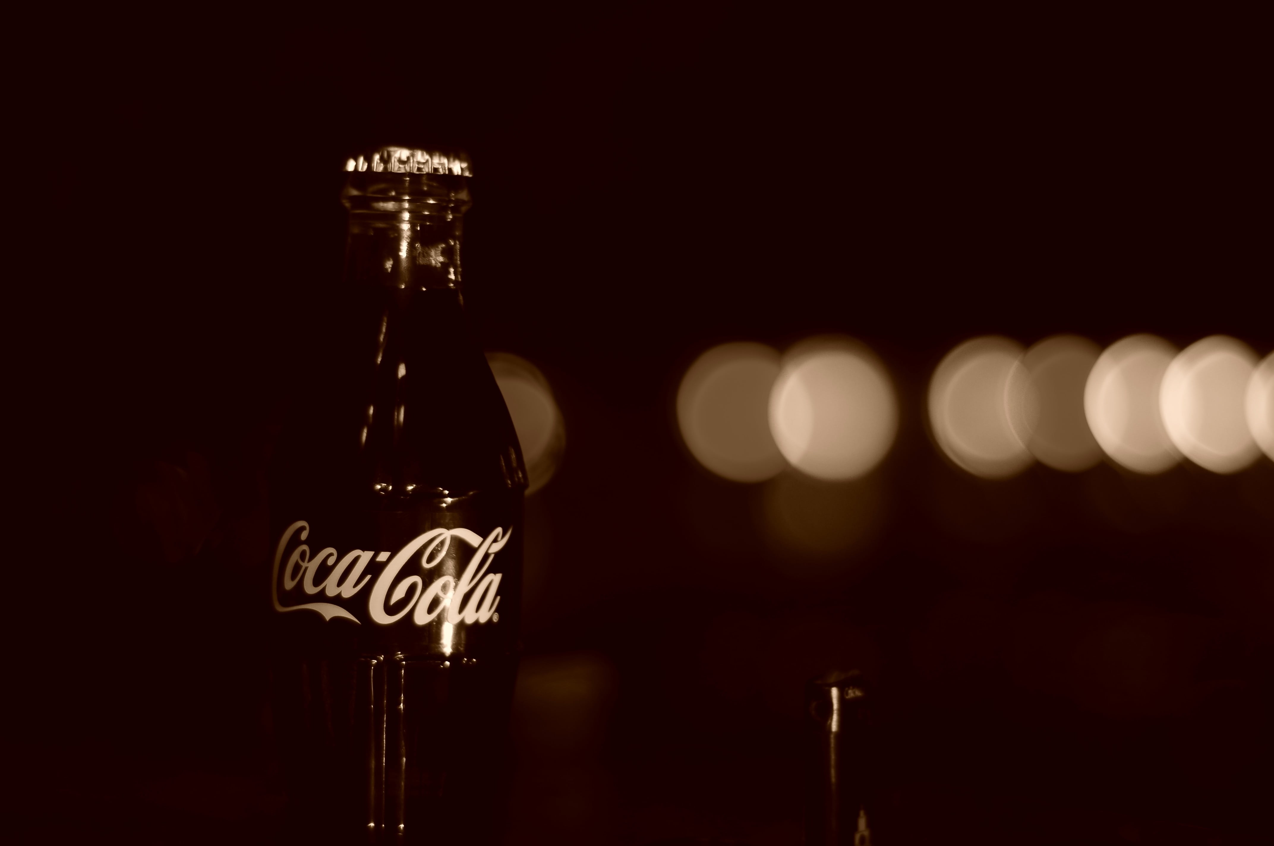 Coca Cola soda bottle of graphic wallpaper 2k 4k