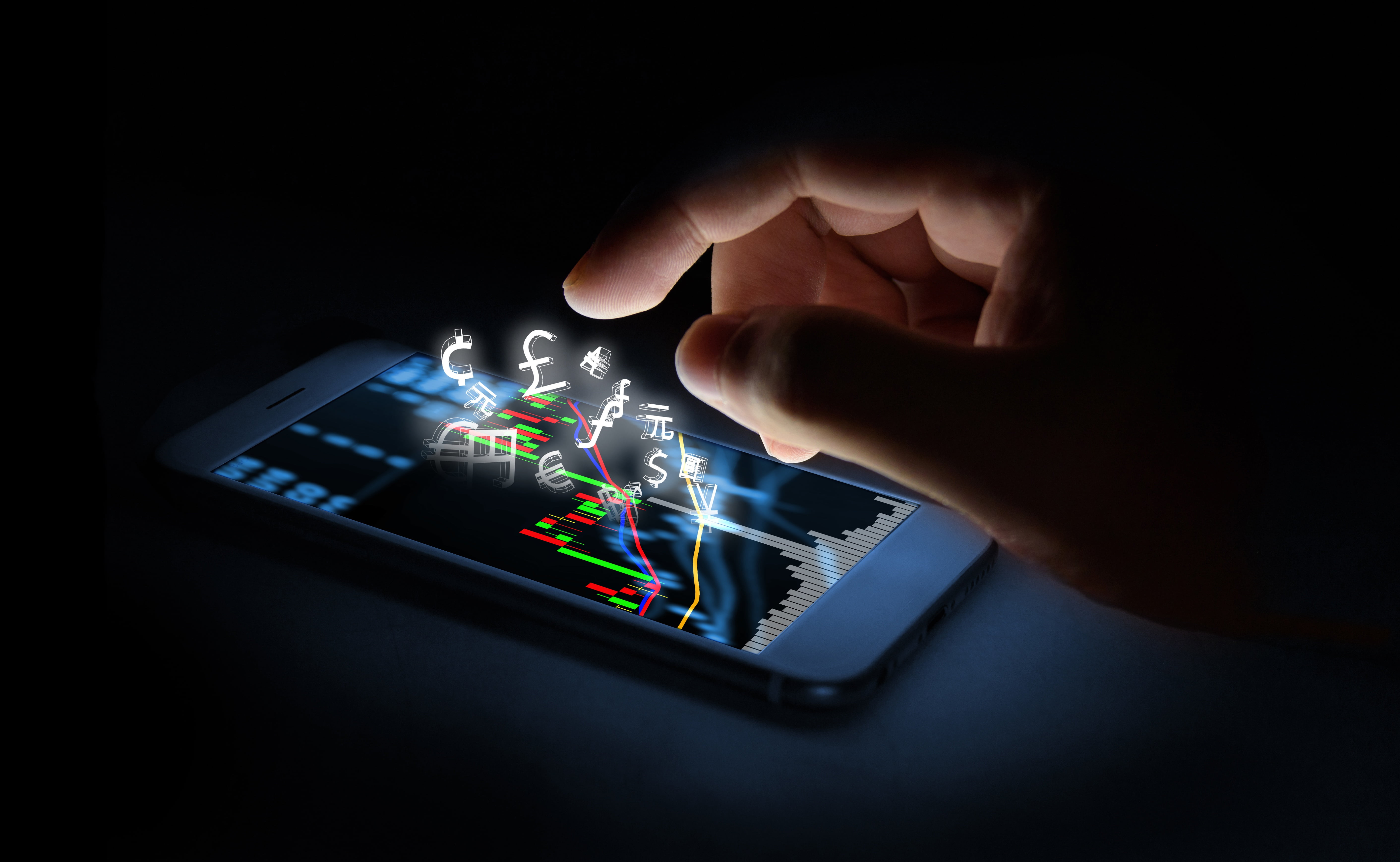 creative speed blur Finance hi tech bokeh smartphone 2k 4k 5k