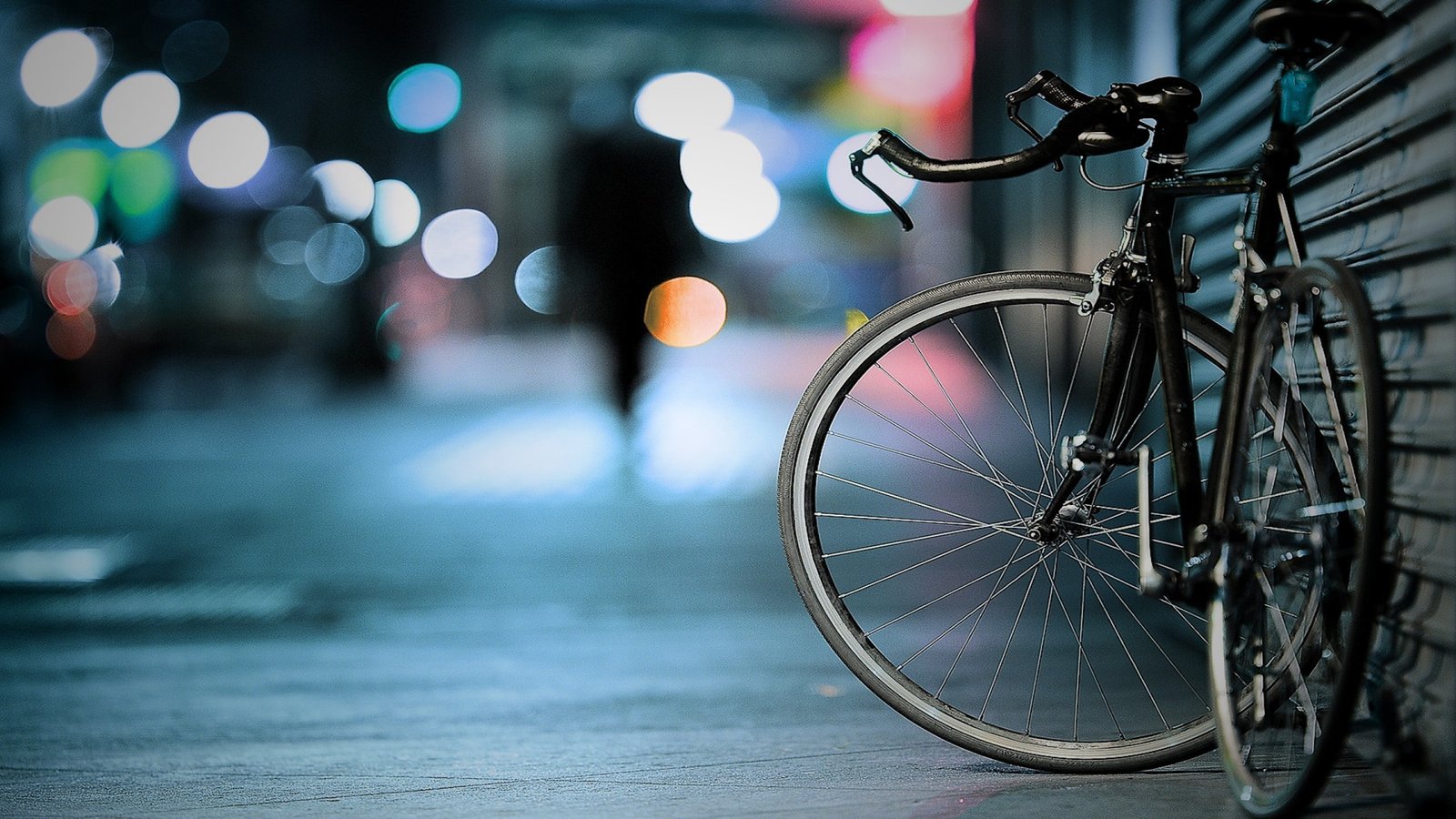 depth of field bicycle bokeh street shutters urban city 2k
