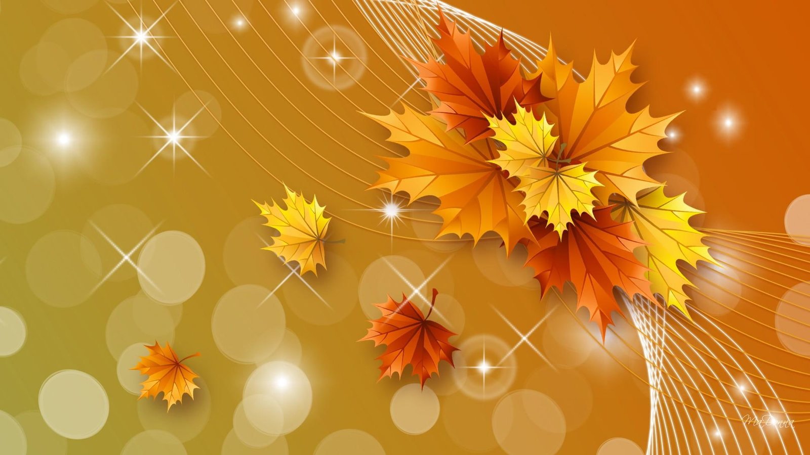 Glow Of Autumn firefox persona stars fall leaves bright 2k